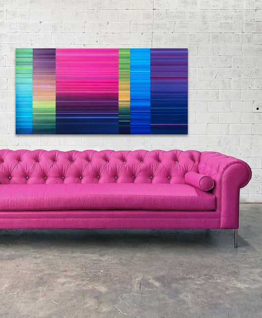 Patrick Déziel Oeuvre original - Peinture 30x60 How To Ajust The Frequencies