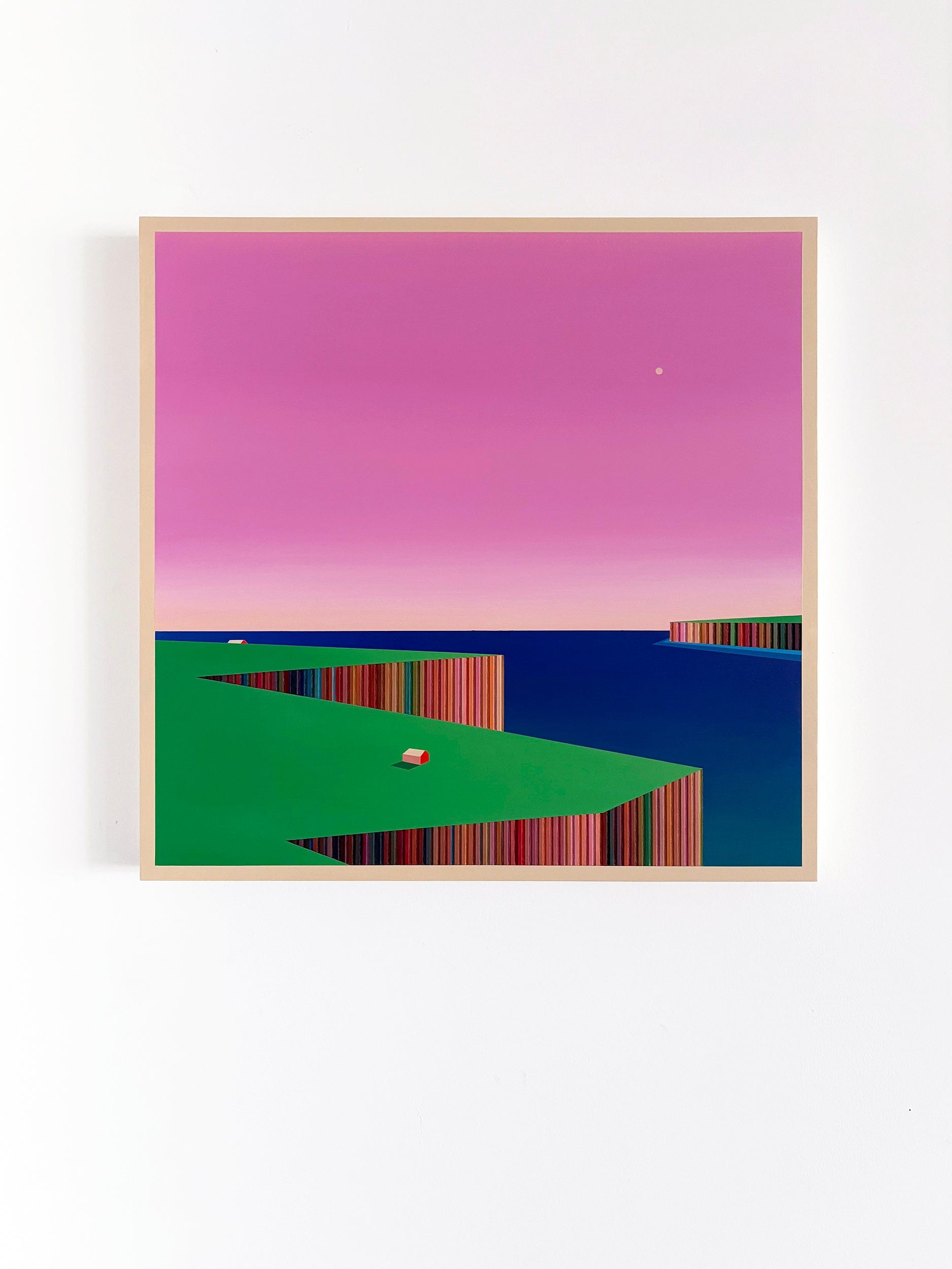 Patrick Déziel Oeuvre original - Peinture 24x24 Les îles 2