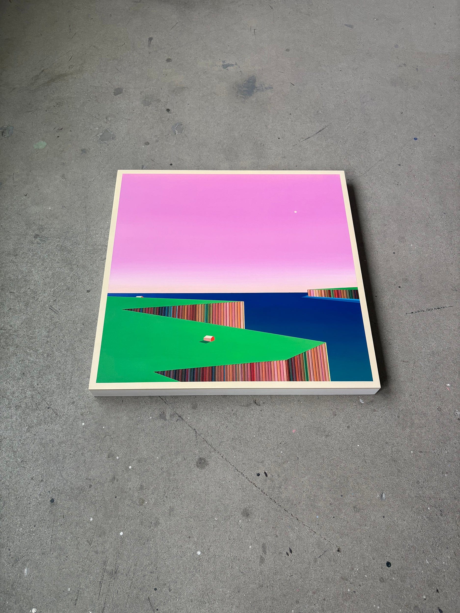 Patrick Déziel Oeuvre original - Peinture 24x24 Les îles 2