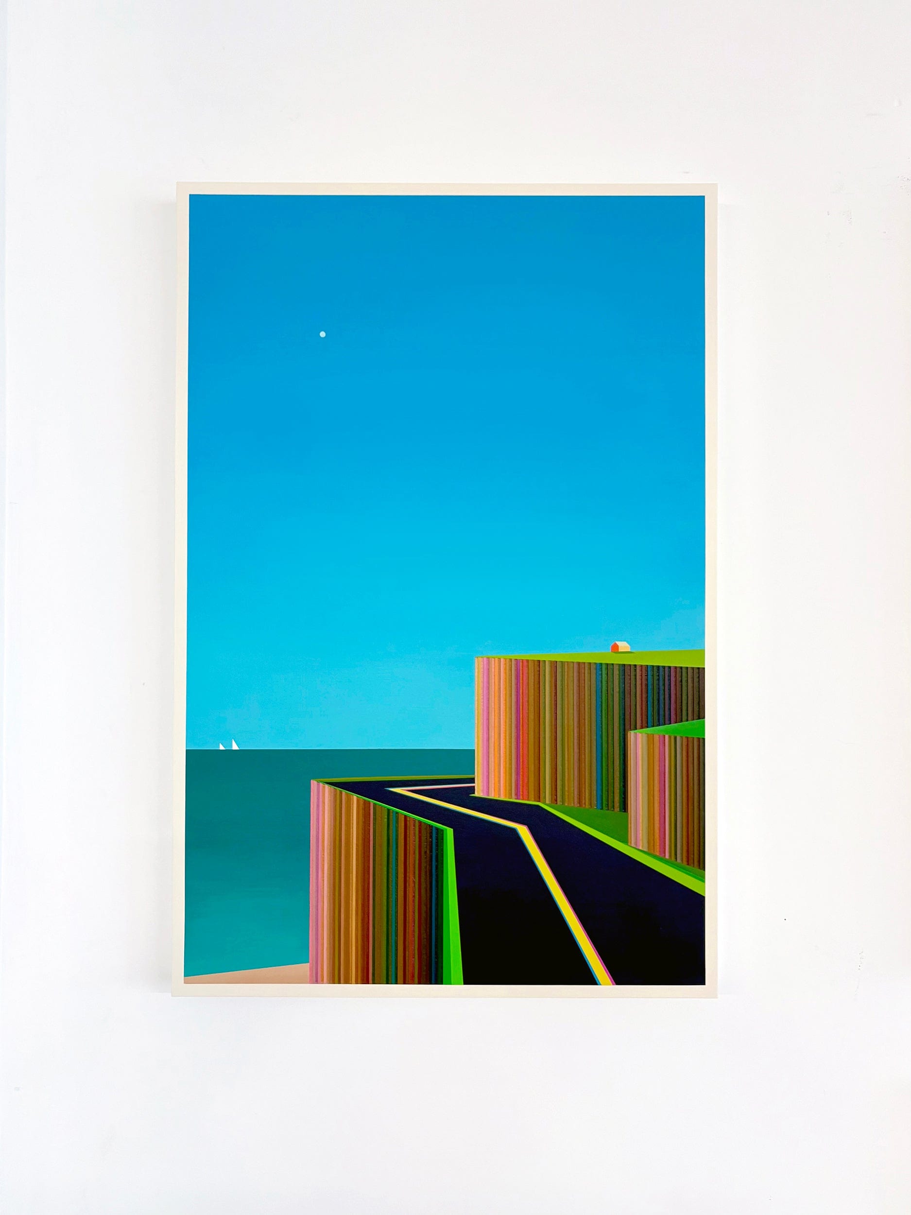 Patrick Déziel Oeuvre original - Peinture 36x24 Route côtière