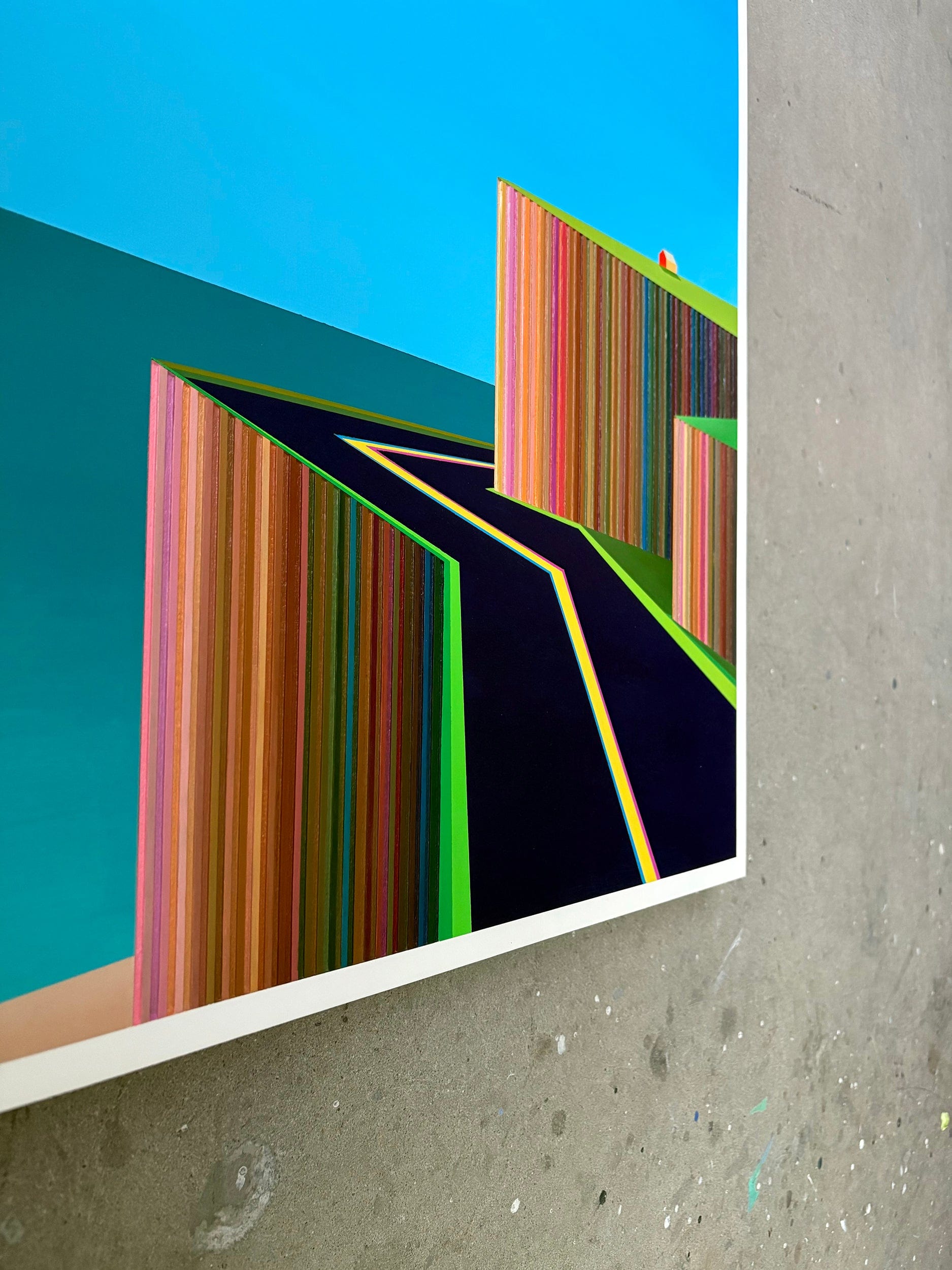 Patrick Déziel Oeuvre original - Peinture 36x24 Route côtière