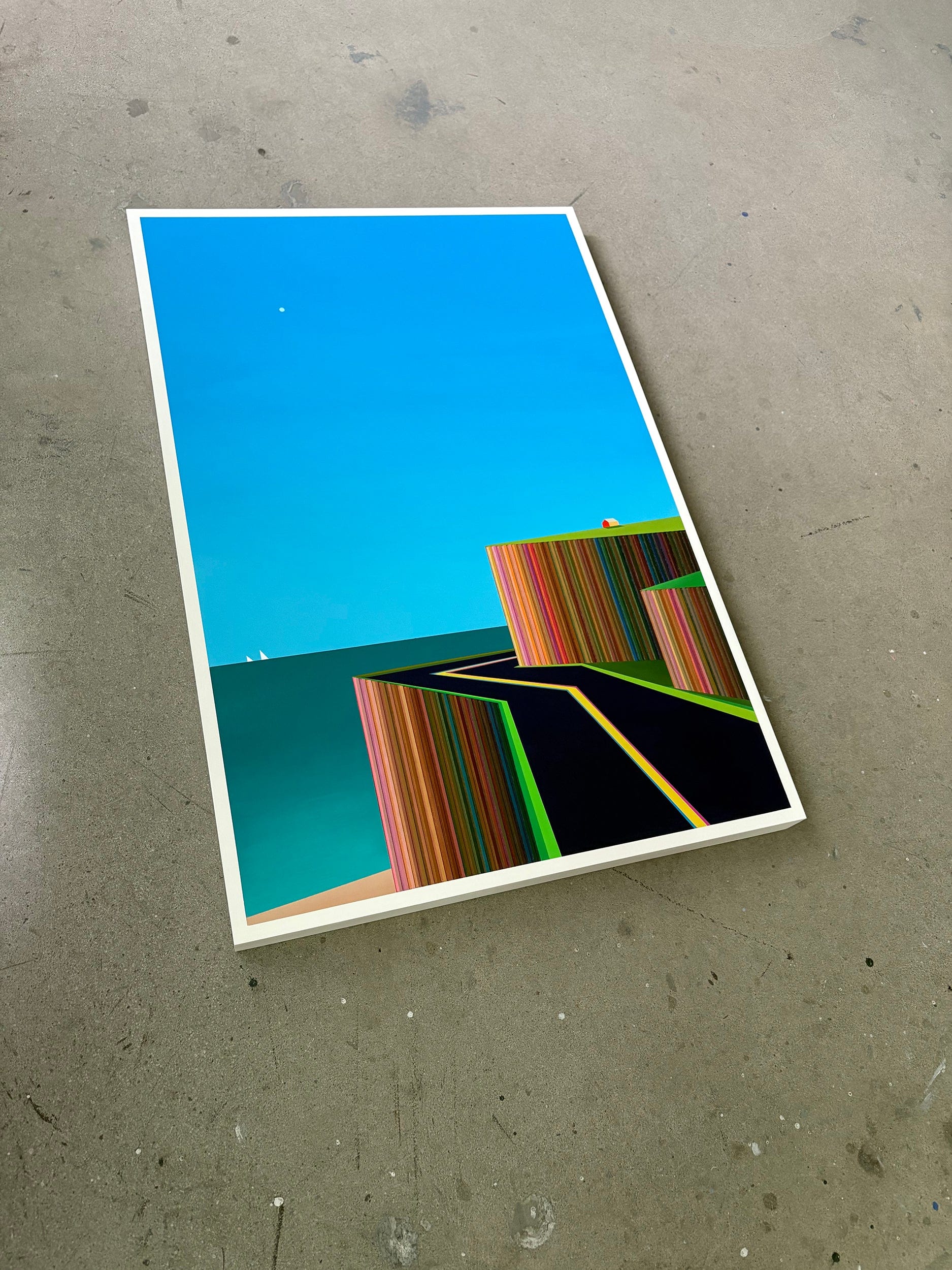 Patrick Déziel Oeuvre original - Peinture 36x24 Route côtière