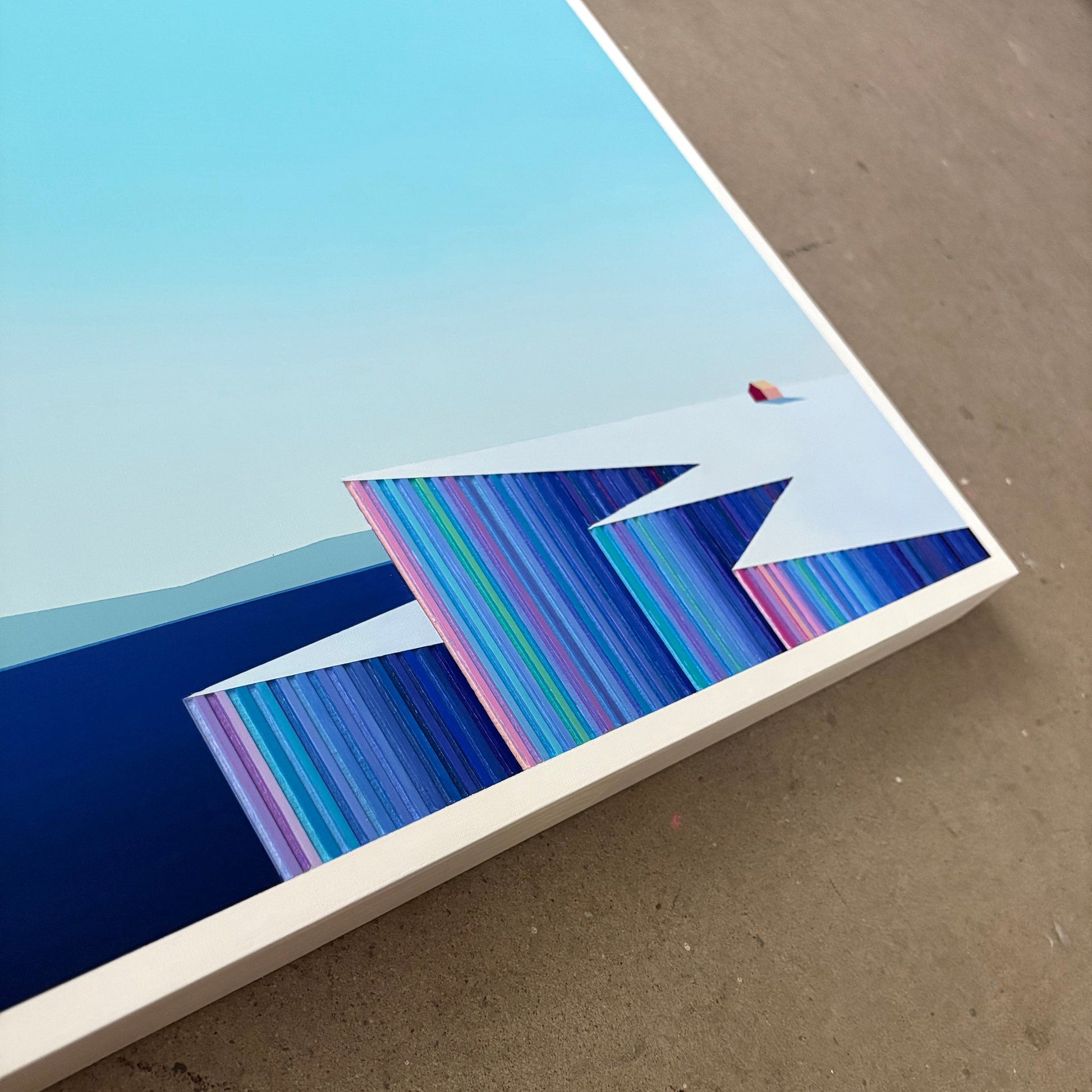 Patrick Déziel Oeuvre original - Peinture 24x24 Svalbard