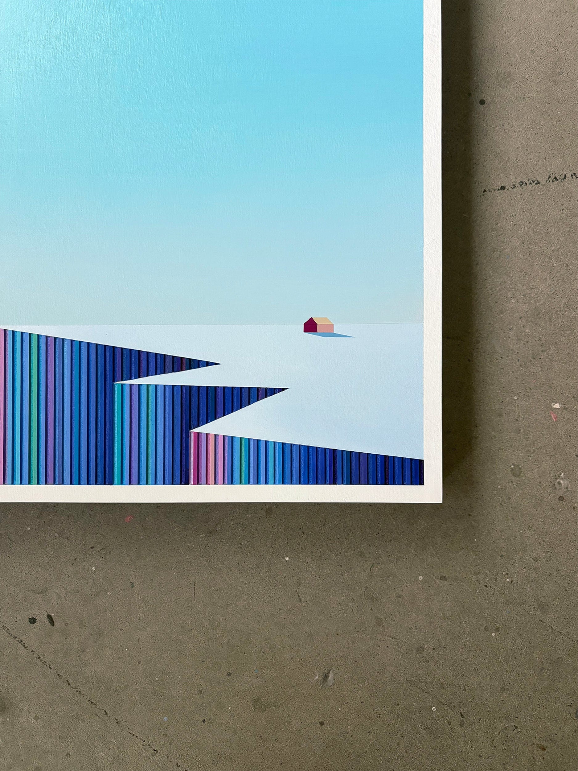 Patrick Déziel Oeuvre original - Peinture 24x24 Svalbard