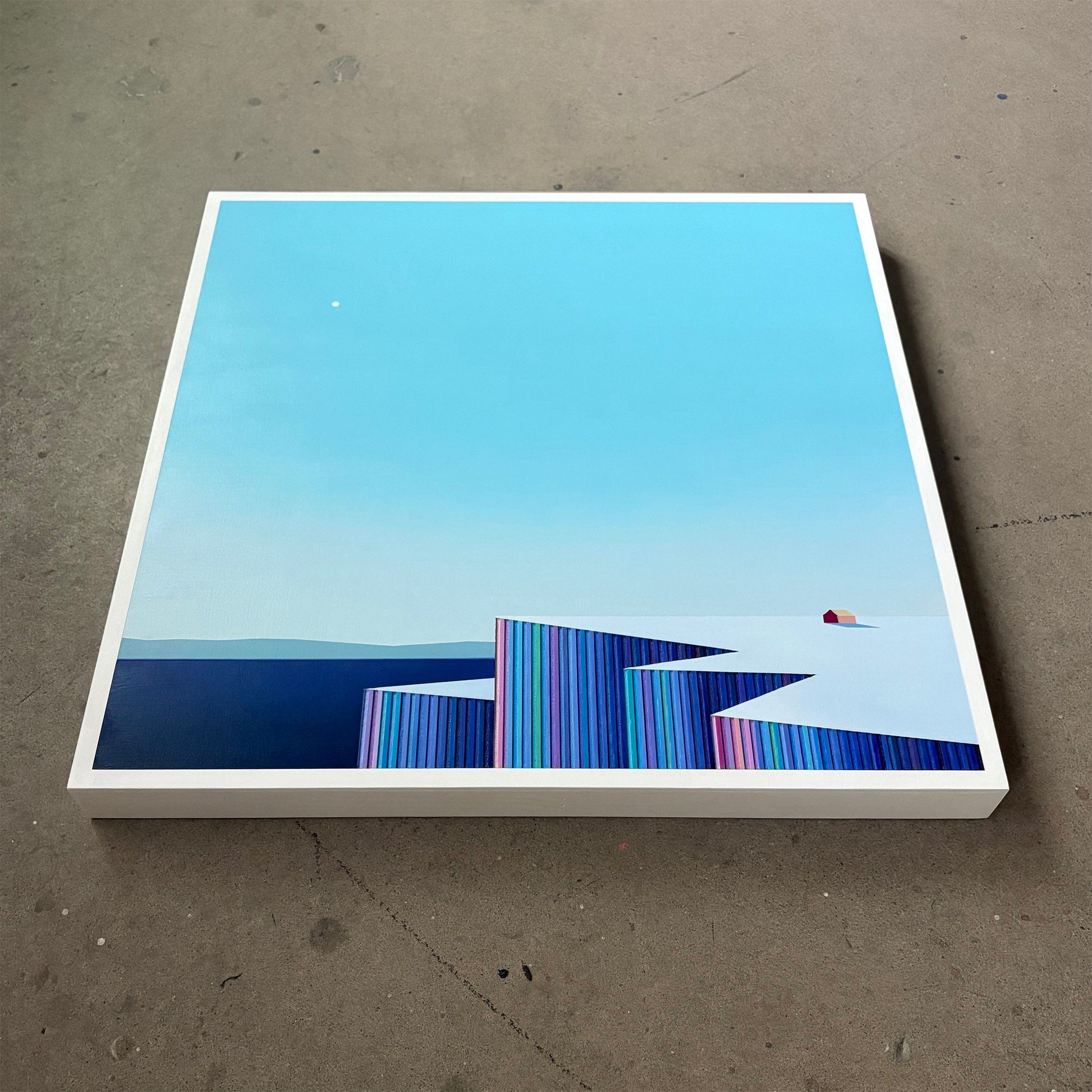 Patrick Déziel Oeuvre original - Peinture 24x24 Svalbard