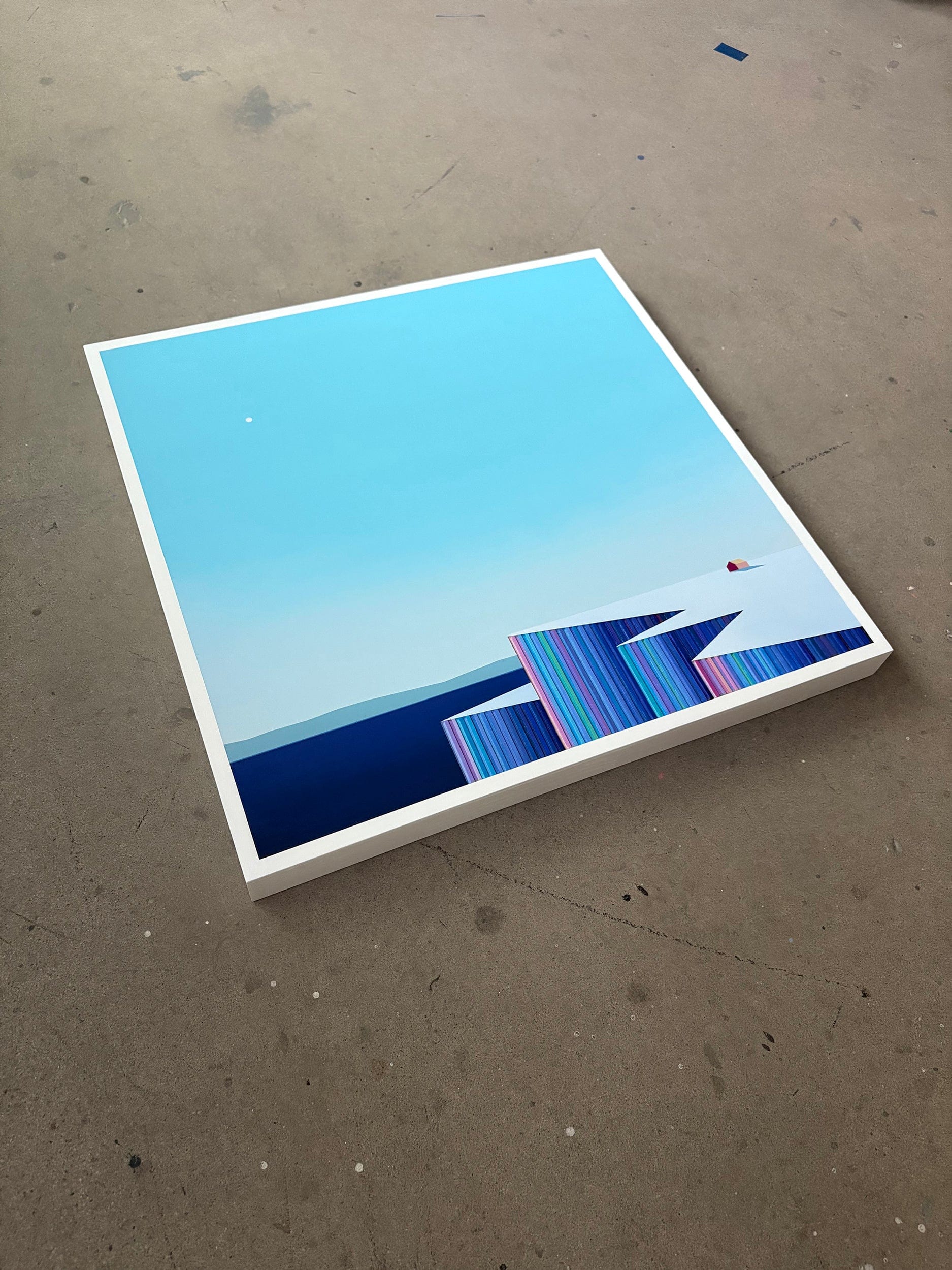 Patrick Déziel Oeuvre original - Peinture 24x24 Svalbard