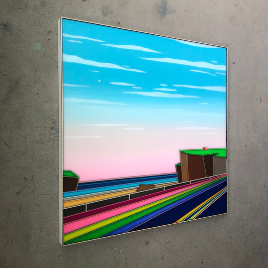 Patrick Déziel Oeuvre original - Techniques mixtes 36x36 Eldorado