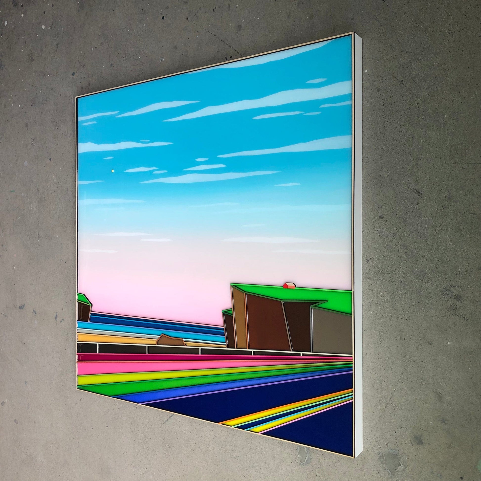 Patrick Déziel Oeuvre original - Techniques mixtes 36x36 Eldorado