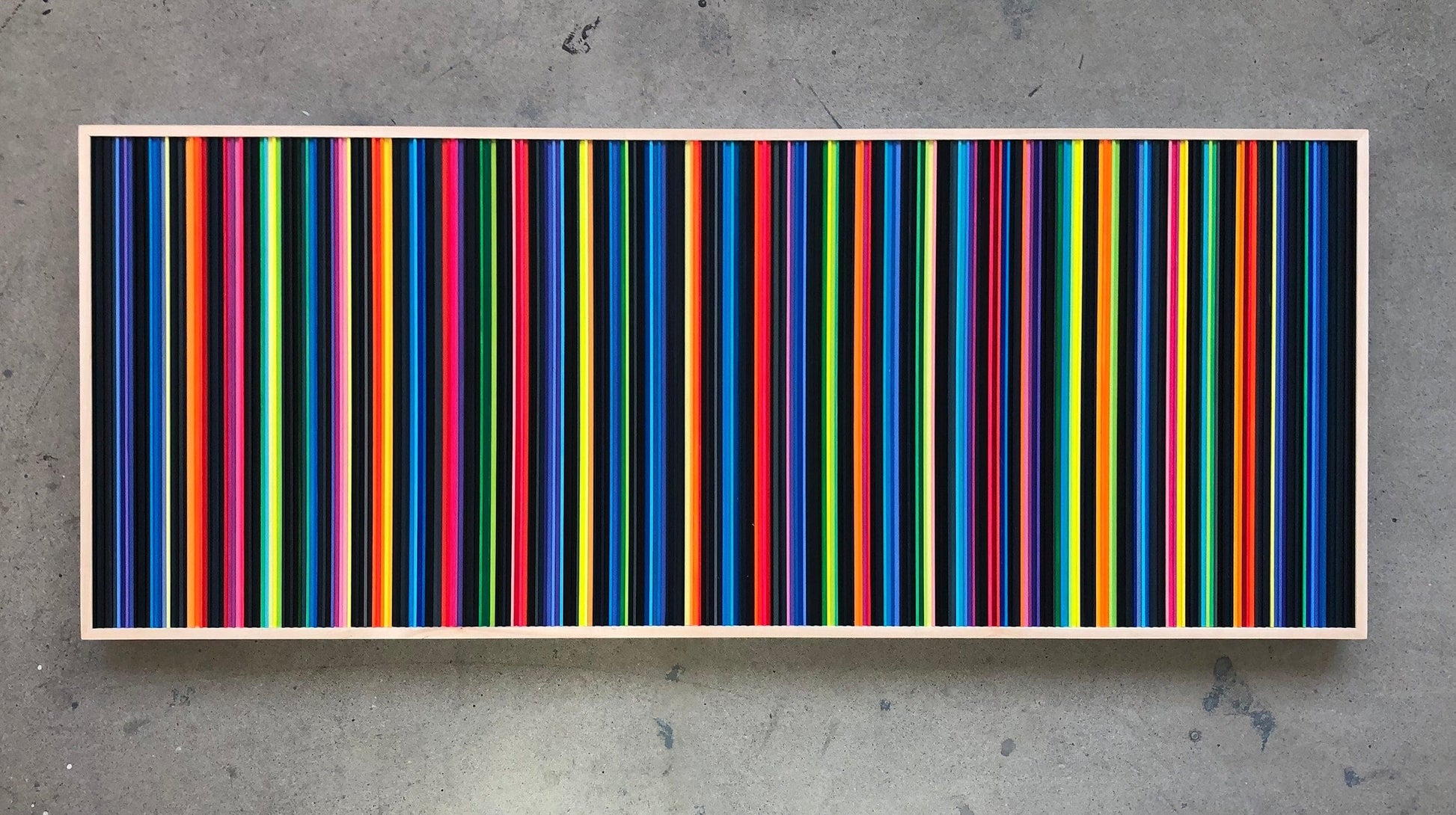Patrick Déziel Oeuvre original - Techniques mixtes 24x60 Electric Avenue