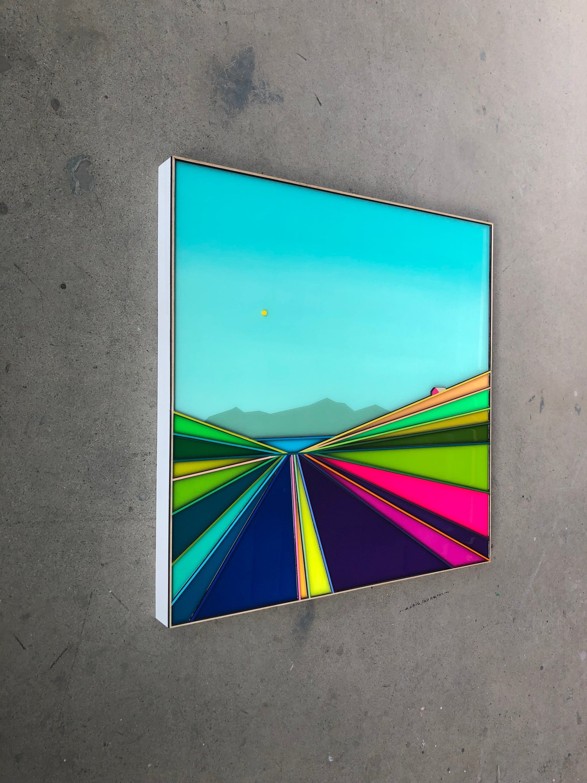 Patrick Déziel Oeuvre original - Techniques mixtes 24x24 Enjoy The Ride