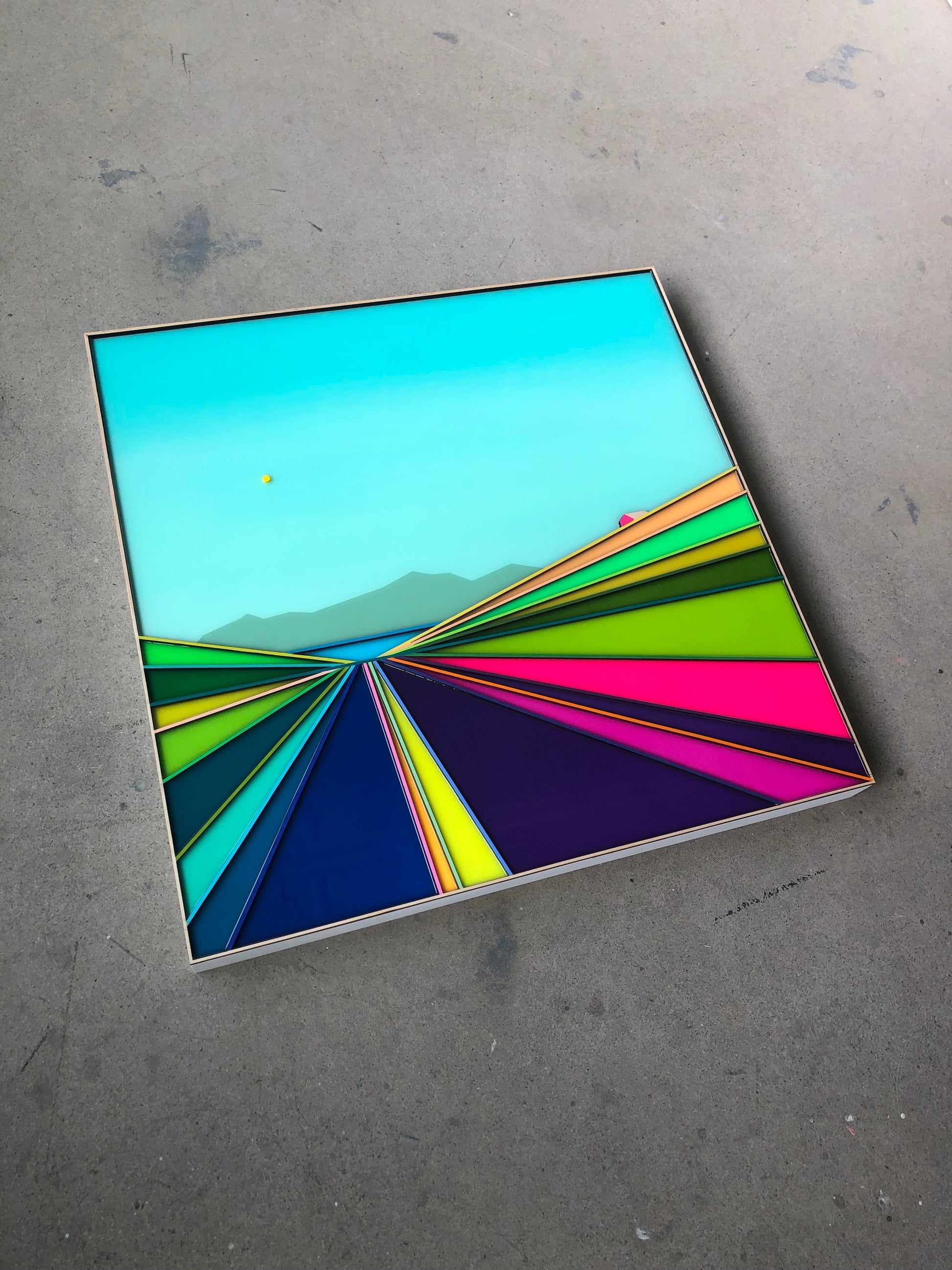 Patrick Déziel Oeuvre original - Techniques mixtes 24x24 Enjoy The Ride