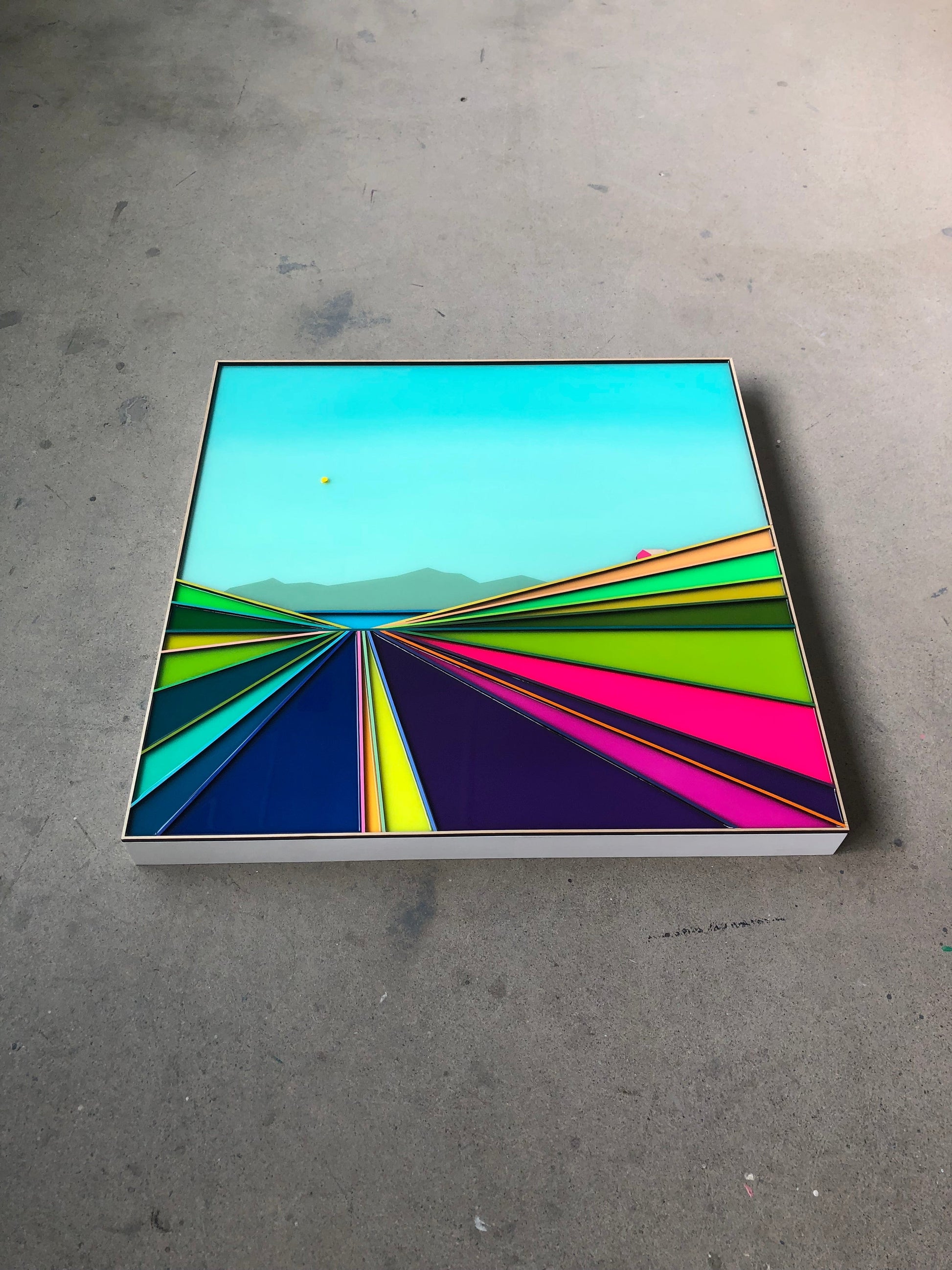 Patrick Déziel Oeuvre original - Techniques mixtes 24x24 Enjoy The Ride