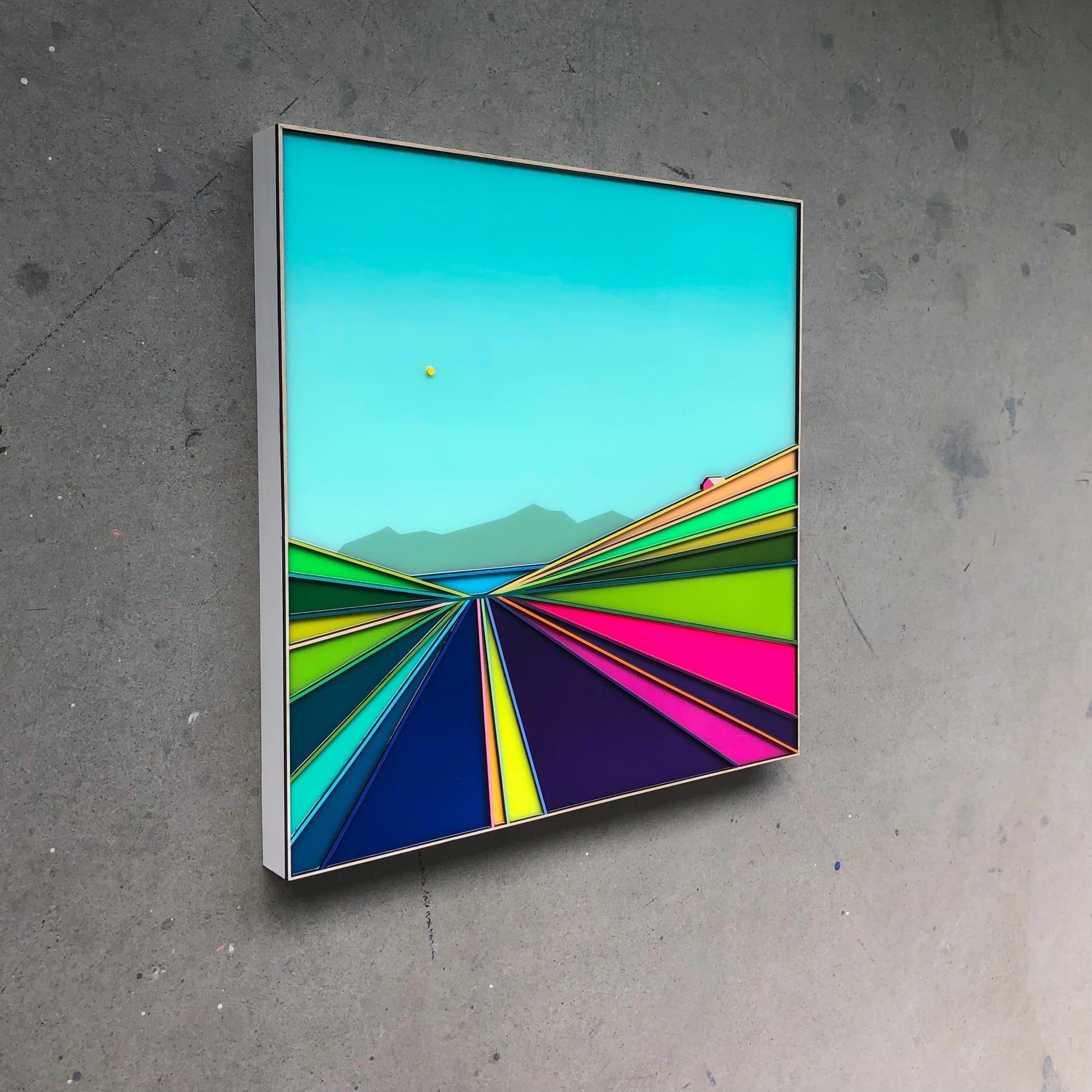 Patrick Déziel Oeuvre original - Techniques mixtes 24x24 Enjoy The Ride