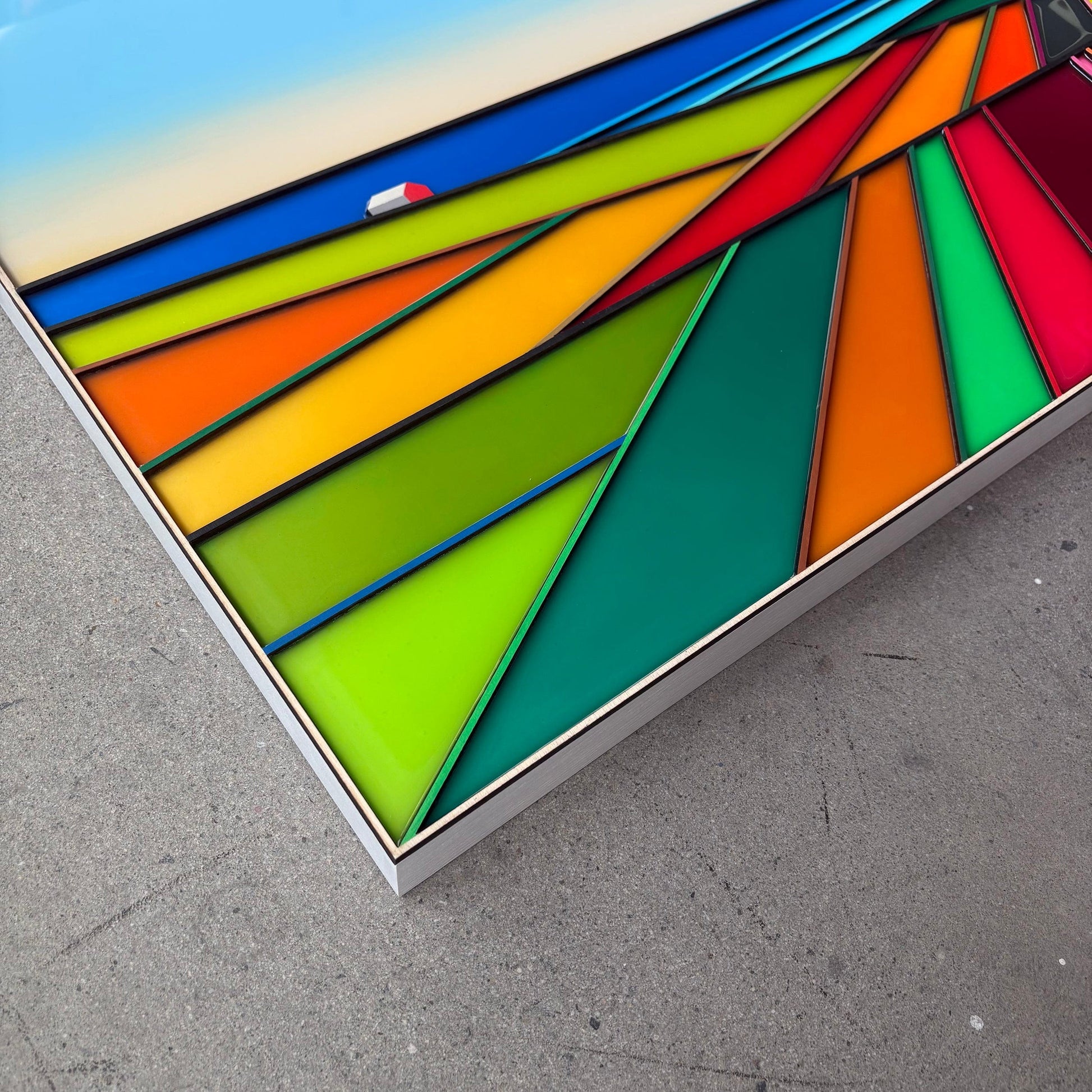 Patrick Déziel Oeuvre original - Techniques mixtes 36x48 Kilomètres de couleurs