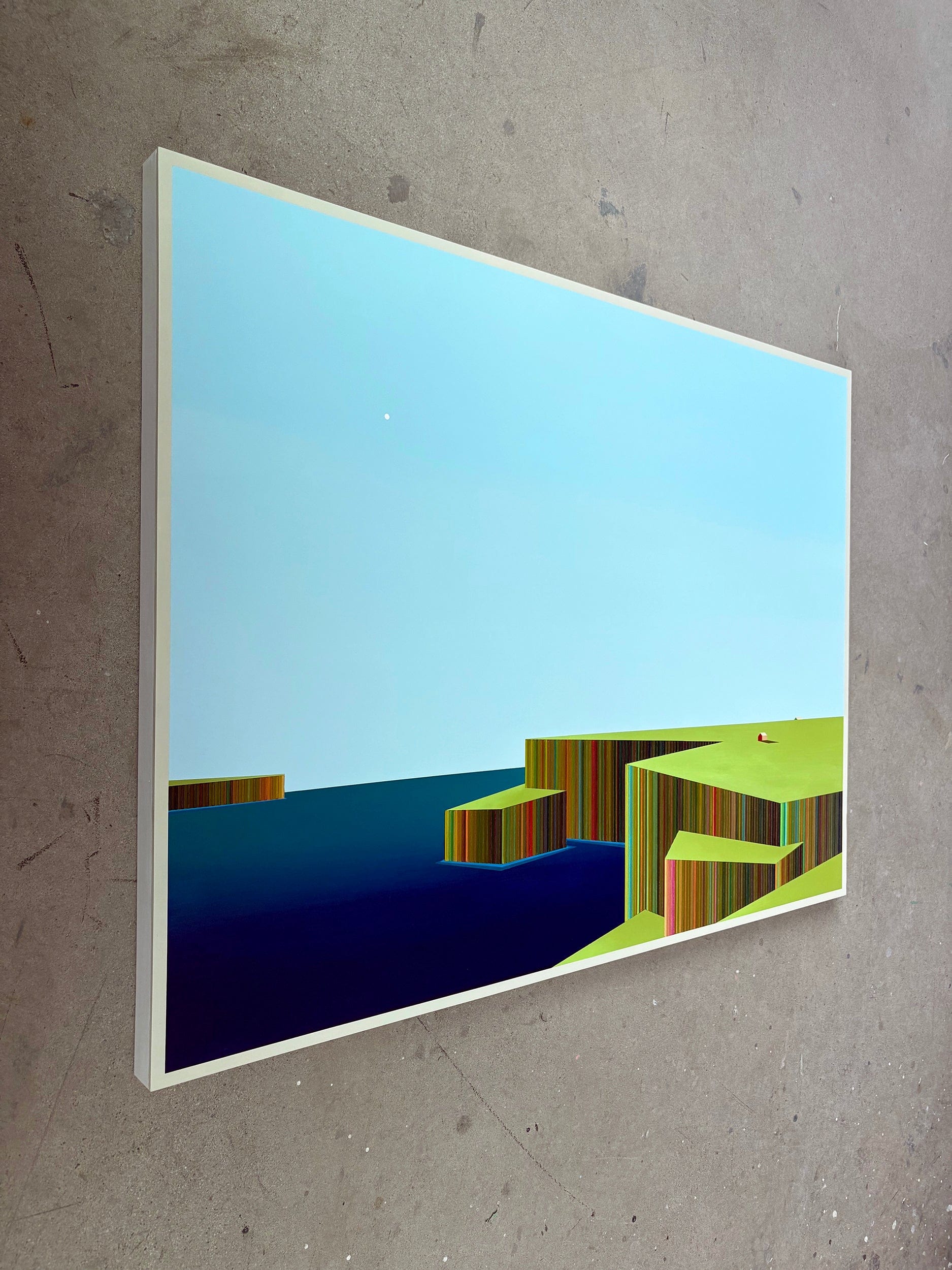 Patrick Déziel Oeuvre original - Techniques mixtes 36x48 Les Îles