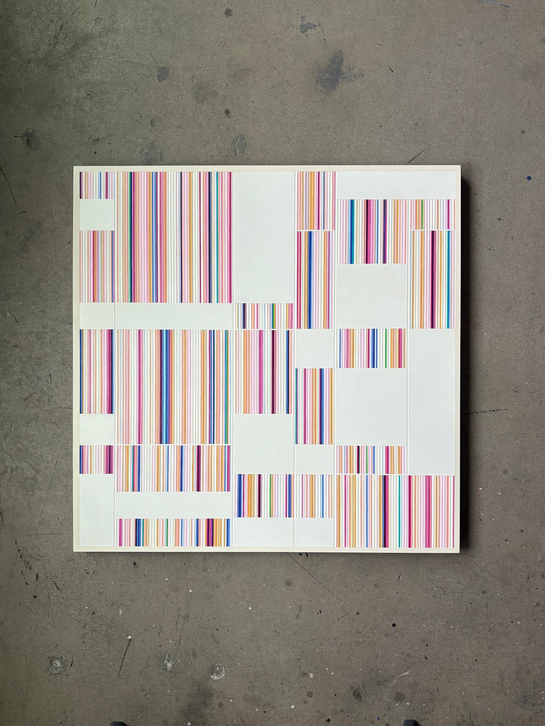 Patrick Déziel Oeuvre original - Techniques mixtes 36x36 Parfum digital