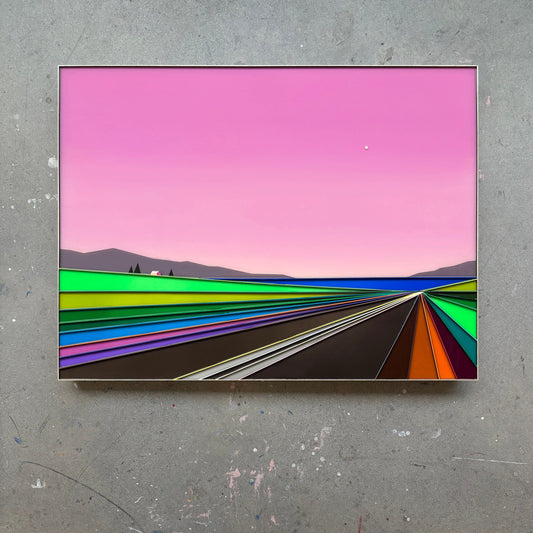 Patrick Déziel Oeuvre original - Techniques mixtes 36x48 Rolling Getaway