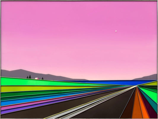 Patrick Déziel Oeuvre original - Techniques mixtes 36x48 Rolling Getaway