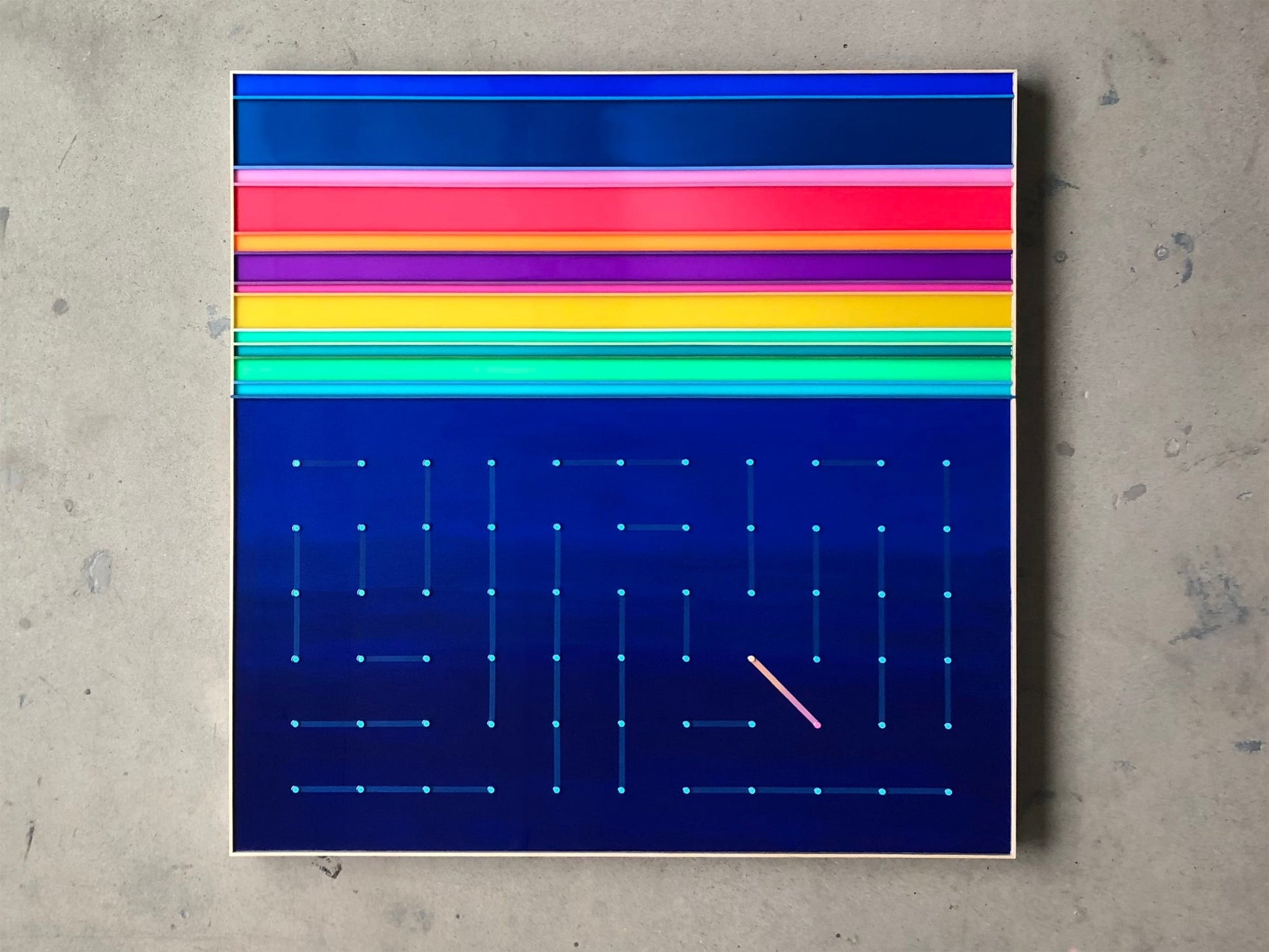 Patrick Déziel Oeuvre original - Techniques mixtes 36x36 Sous les étoiles