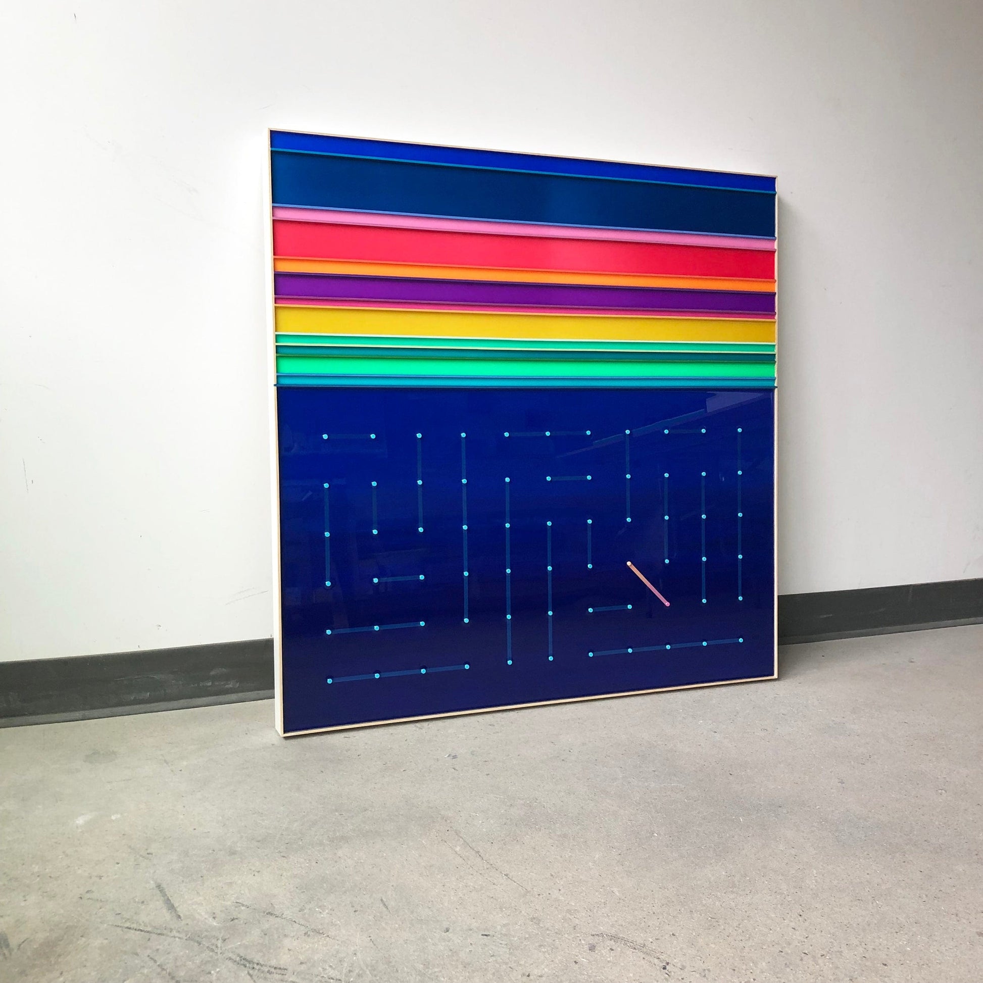 Patrick Déziel Oeuvre original - Techniques mixtes 36x36 Sous les étoiles