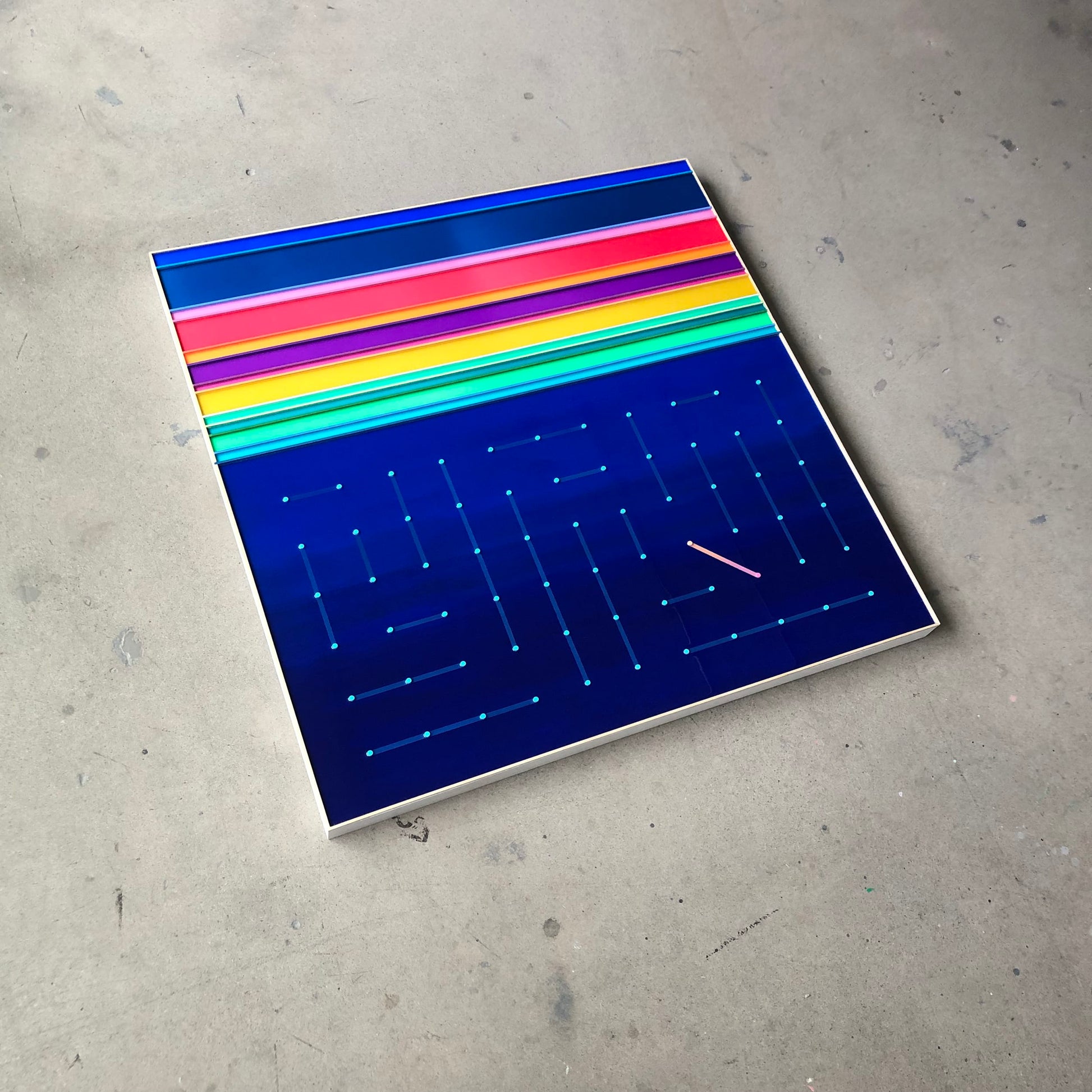 Patrick Déziel Oeuvre original - Techniques mixtes 36x36 Sous les étoiles