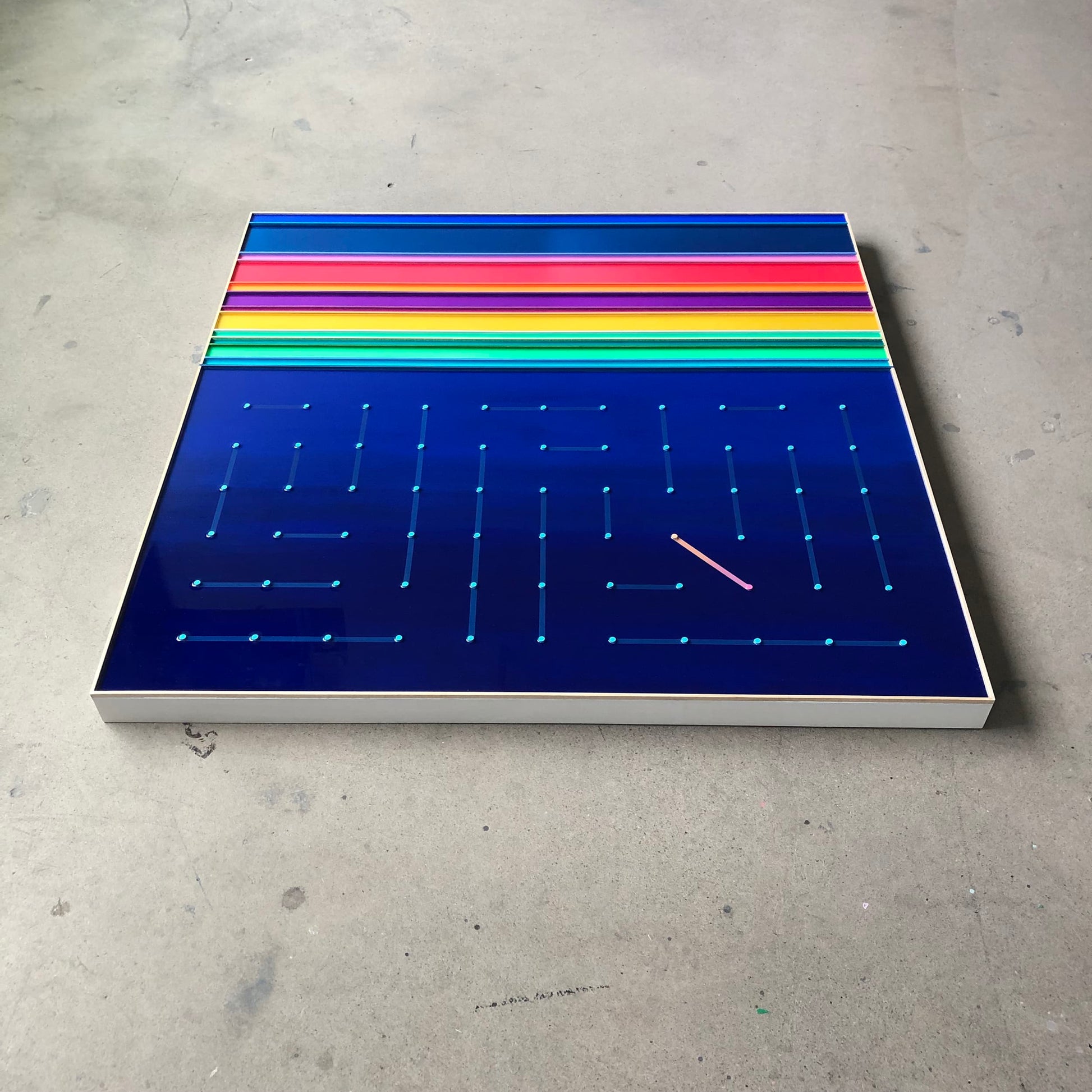 Patrick Déziel Oeuvre original - Techniques mixtes 36x36 Sous les étoiles