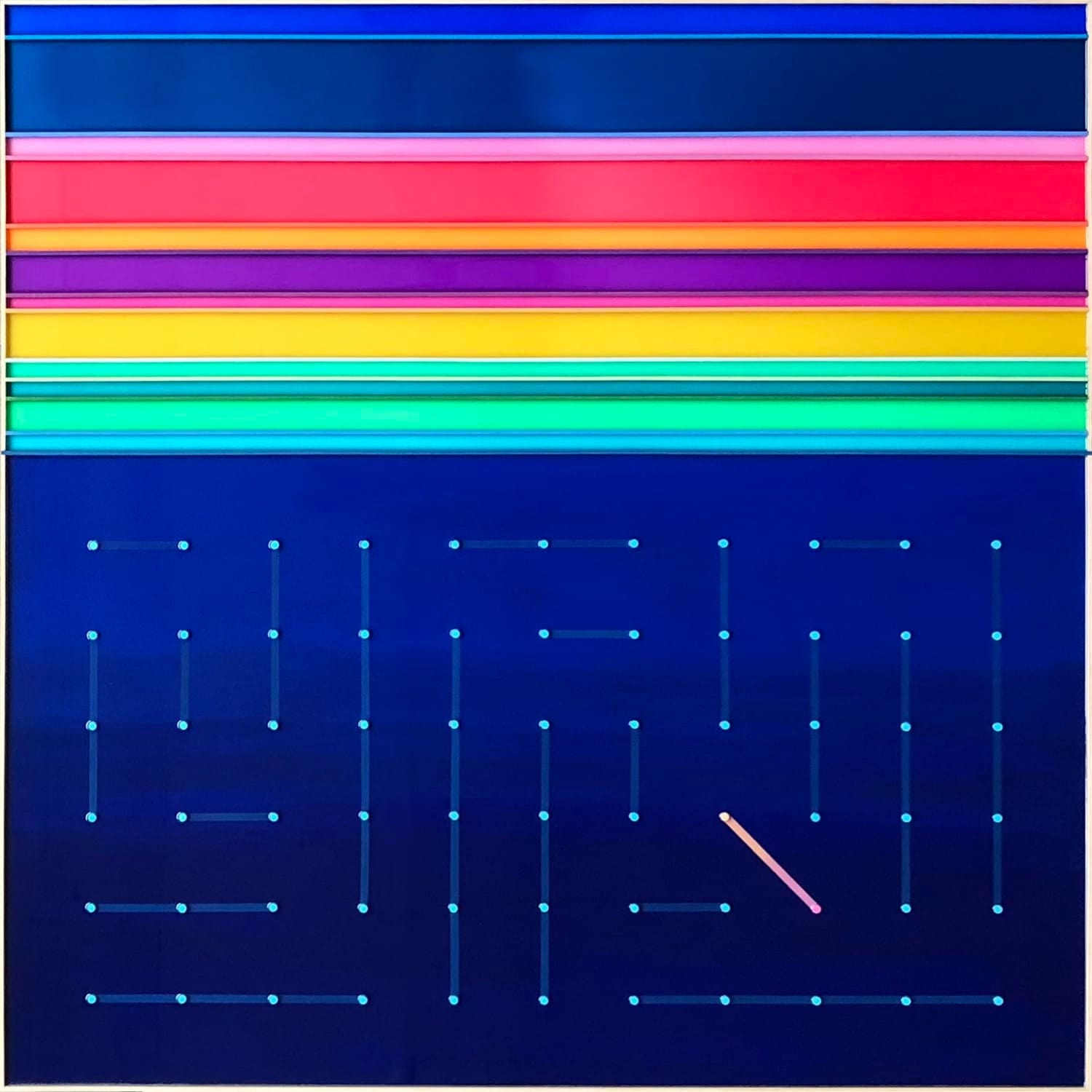 Patrick Déziel Oeuvre original - Techniques mixtes 36x36 Sous les étoiles