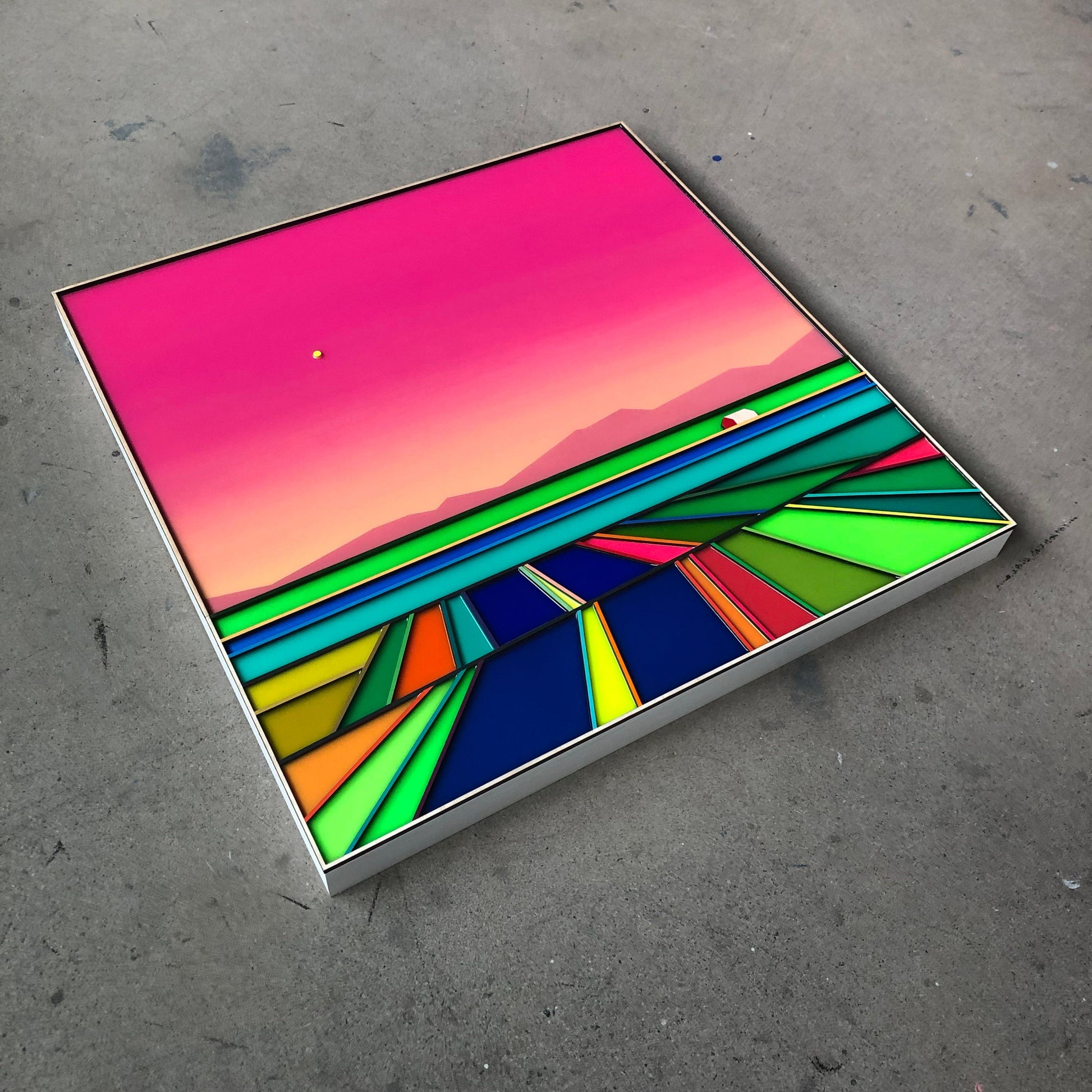 Patrick Déziel Oeuvre original - Techniques mixtes 24x24 Sweet Life