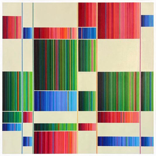 Patrick Déziel Oeuvre original - Techniques mixtes 36x36 Tetris