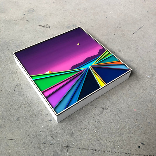 Patrick Déziel Oeuvre original - Techniques mixtes 12x12 The Night is Young