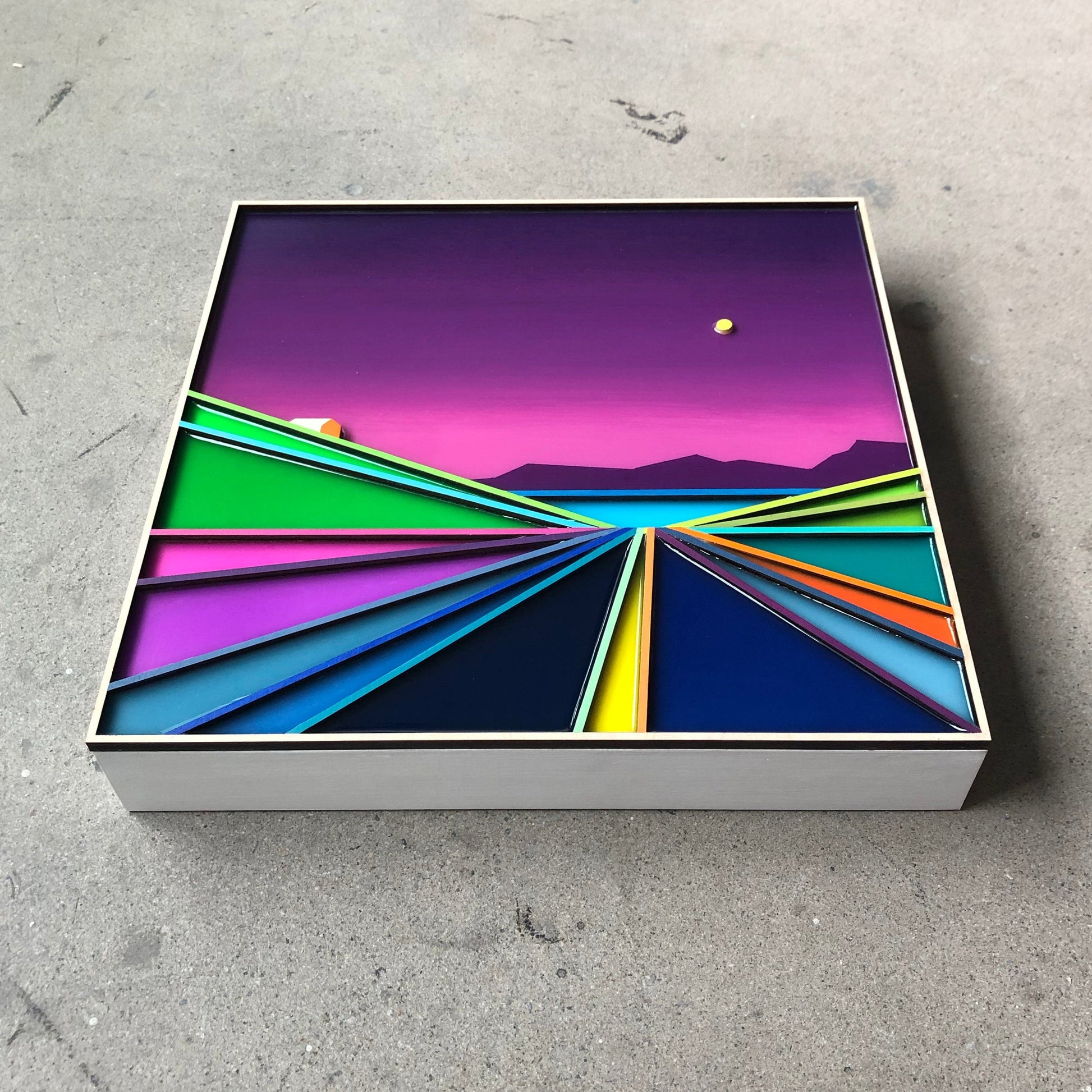 Patrick Déziel Oeuvre original - Techniques mixtes 12x12 The Night is Young