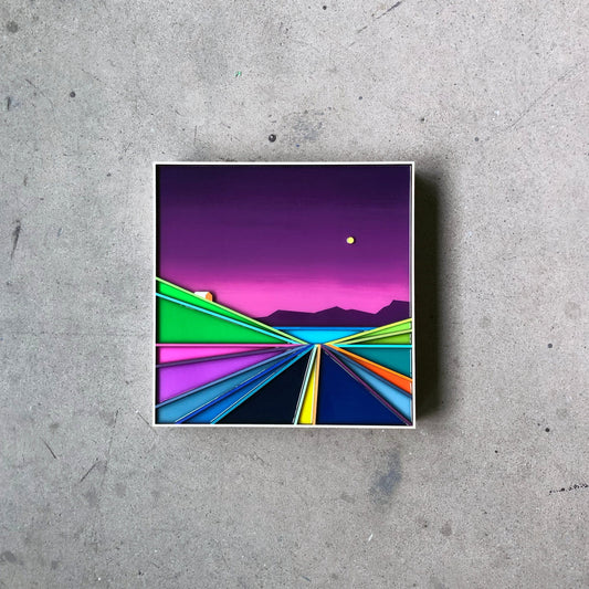 Patrick Déziel Oeuvre original - Techniques mixtes 12x12 The Night is Young