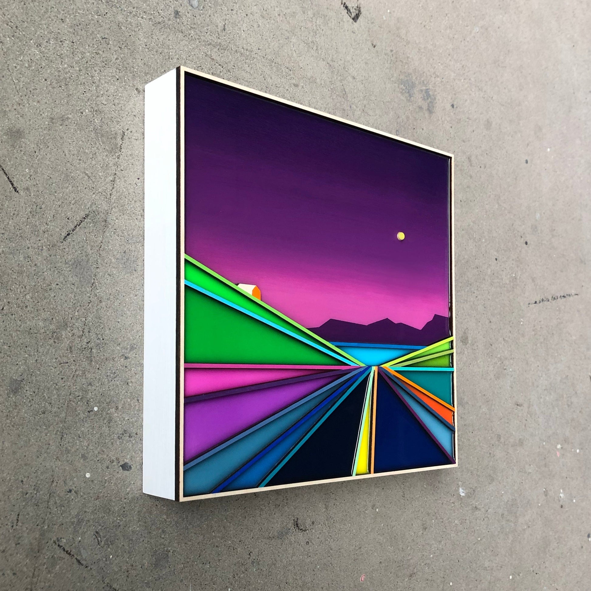 Patrick Déziel Oeuvre original - Techniques mixtes 12x12 The Night is Young