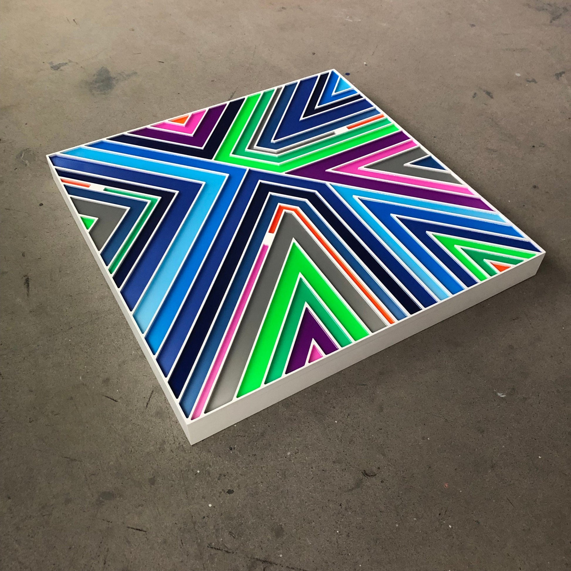 Patrick Déziel Oeuvre original - Techniques mixtes 24x24 Venice Of America