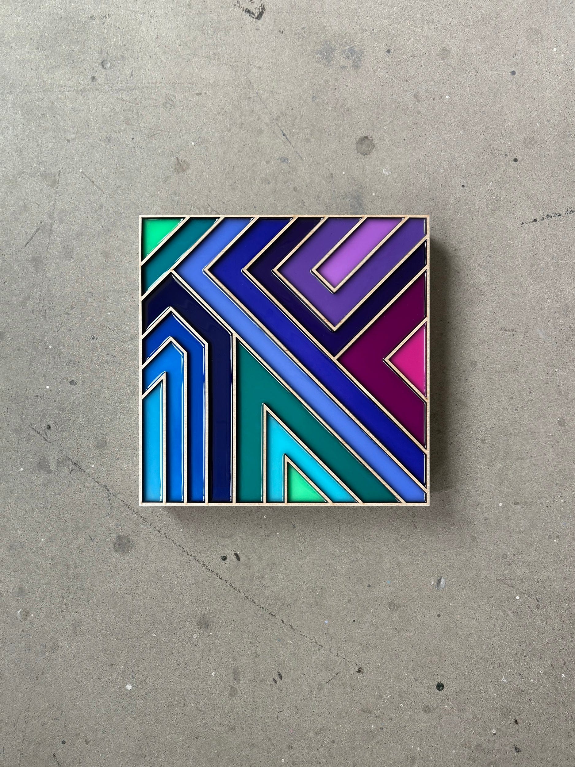 Patrick Déziel Oeuvre original - Techniques mixtes 12x12 Zen Feeling