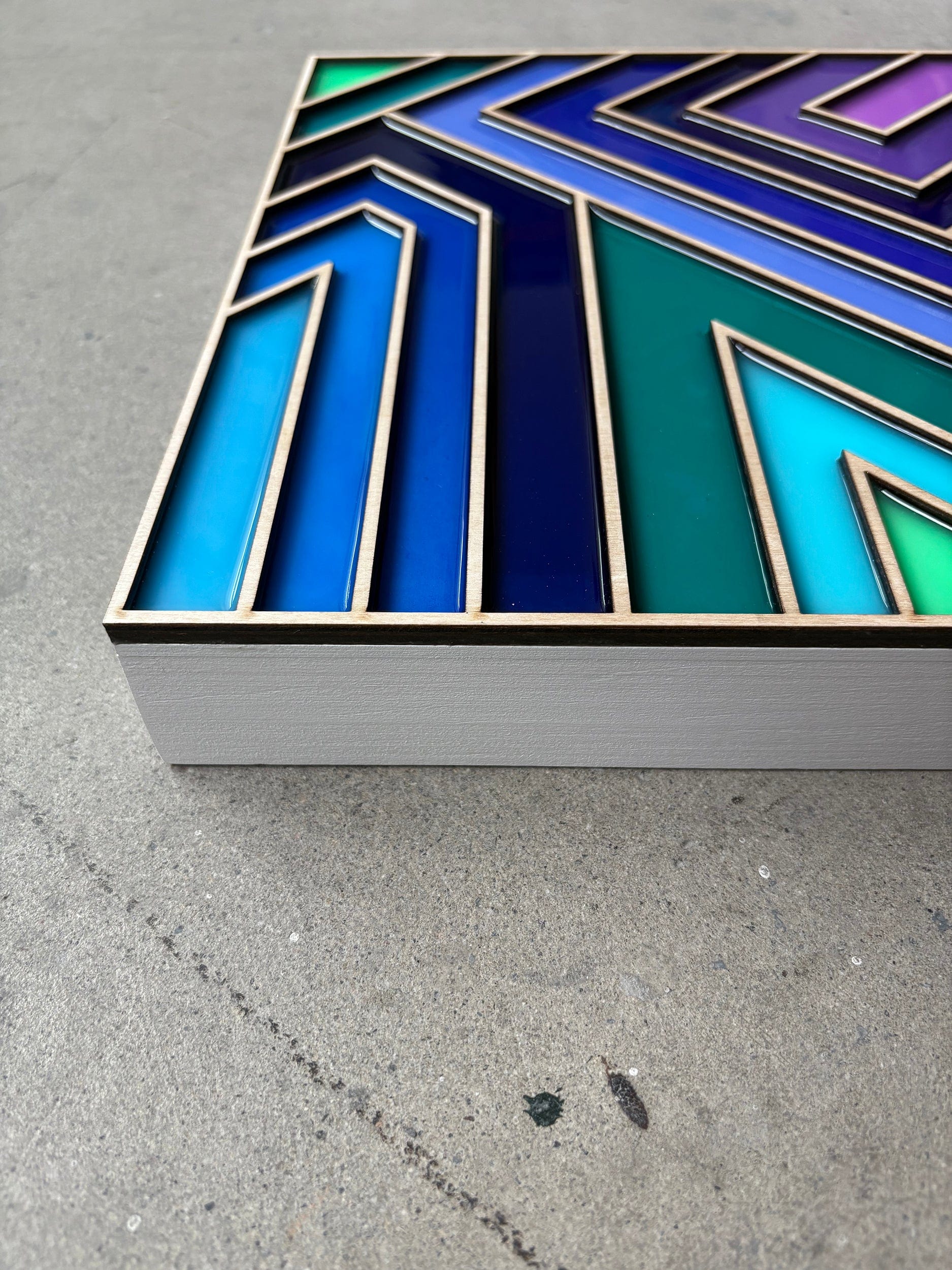 Patrick Déziel Oeuvre original - Techniques mixtes 12x12 Zen Feeling