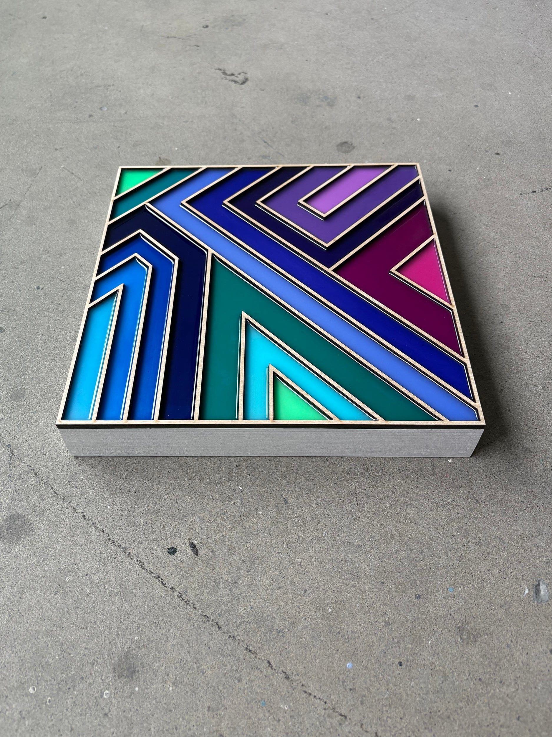 Patrick Déziel Oeuvre original - Techniques mixtes 12x12 Zen Feeling