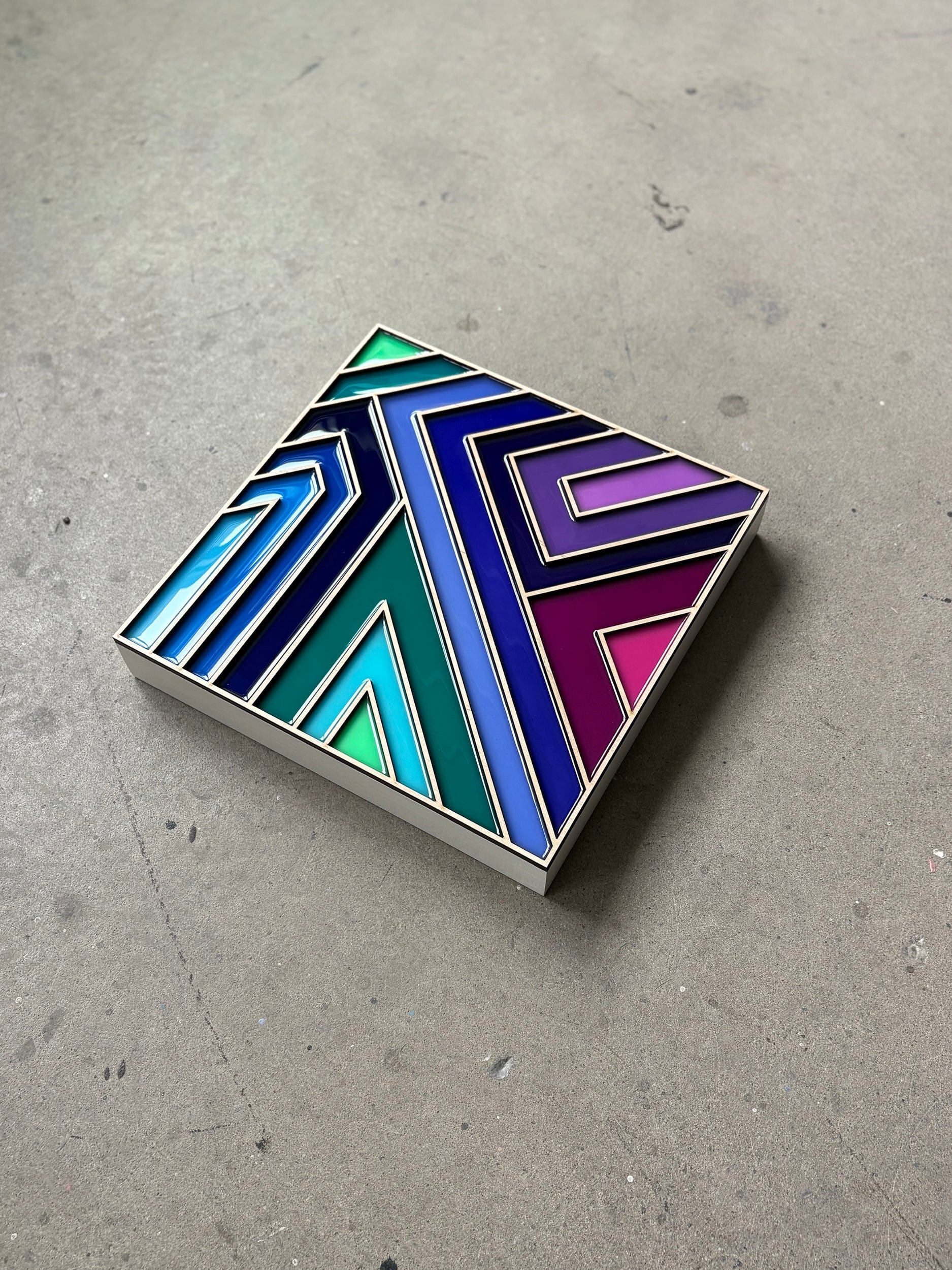 Patrick Déziel Oeuvre original - Techniques mixtes 12x12 Zen Feeling