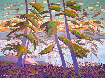 Shelley Newman Oeuvre original - Peinture 36x48 Reckless Abandon