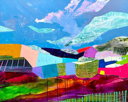 Stéphanie H. Oeuvre original - Peinture 48x60 Porte vers mon imaginaire