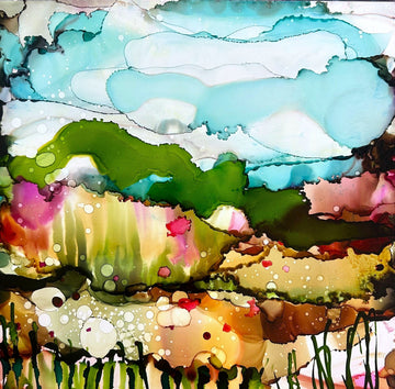 Stéphanie H. Oeuvre original - Peinture 12x12 S'enraciner