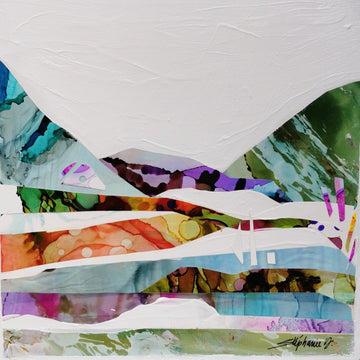 Stéphanie H. Oeuvre original - Techniques mixtes 12x12 Sitka