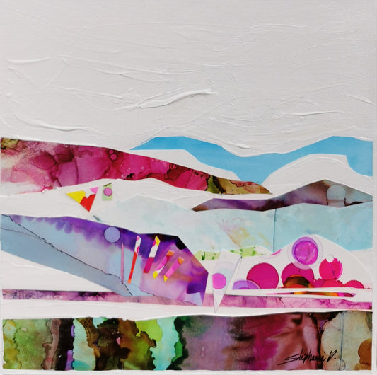 Stéphanie H. Oeuvre original - Techniques mixtes 12x12 Tenakee Springs