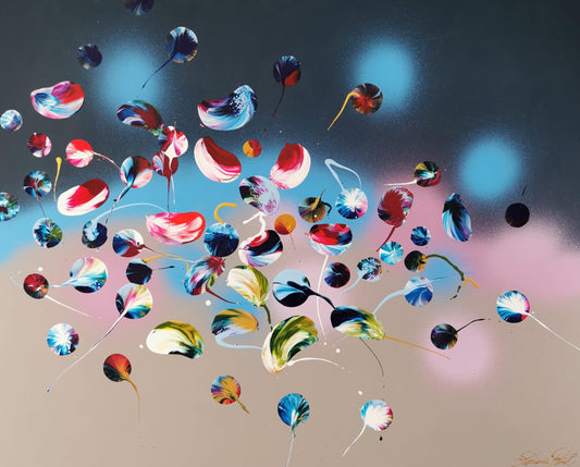 Stéphanie Rivet Oeuvre original - Peinture 48x60 Entre l'ombre et la lumière