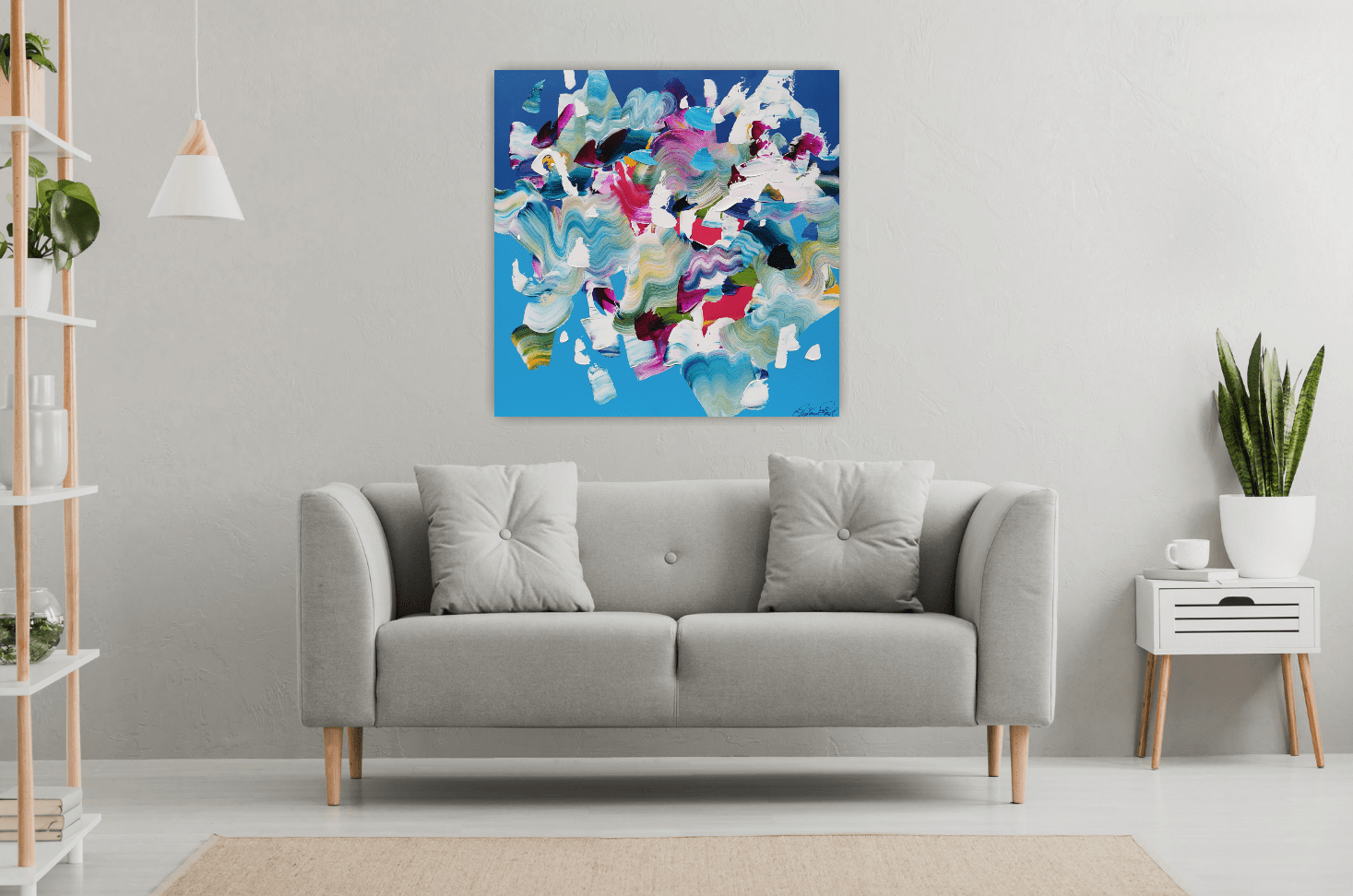 Stéphanie Rivet Oeuvre original - Peinture 40x40 Exploration 224