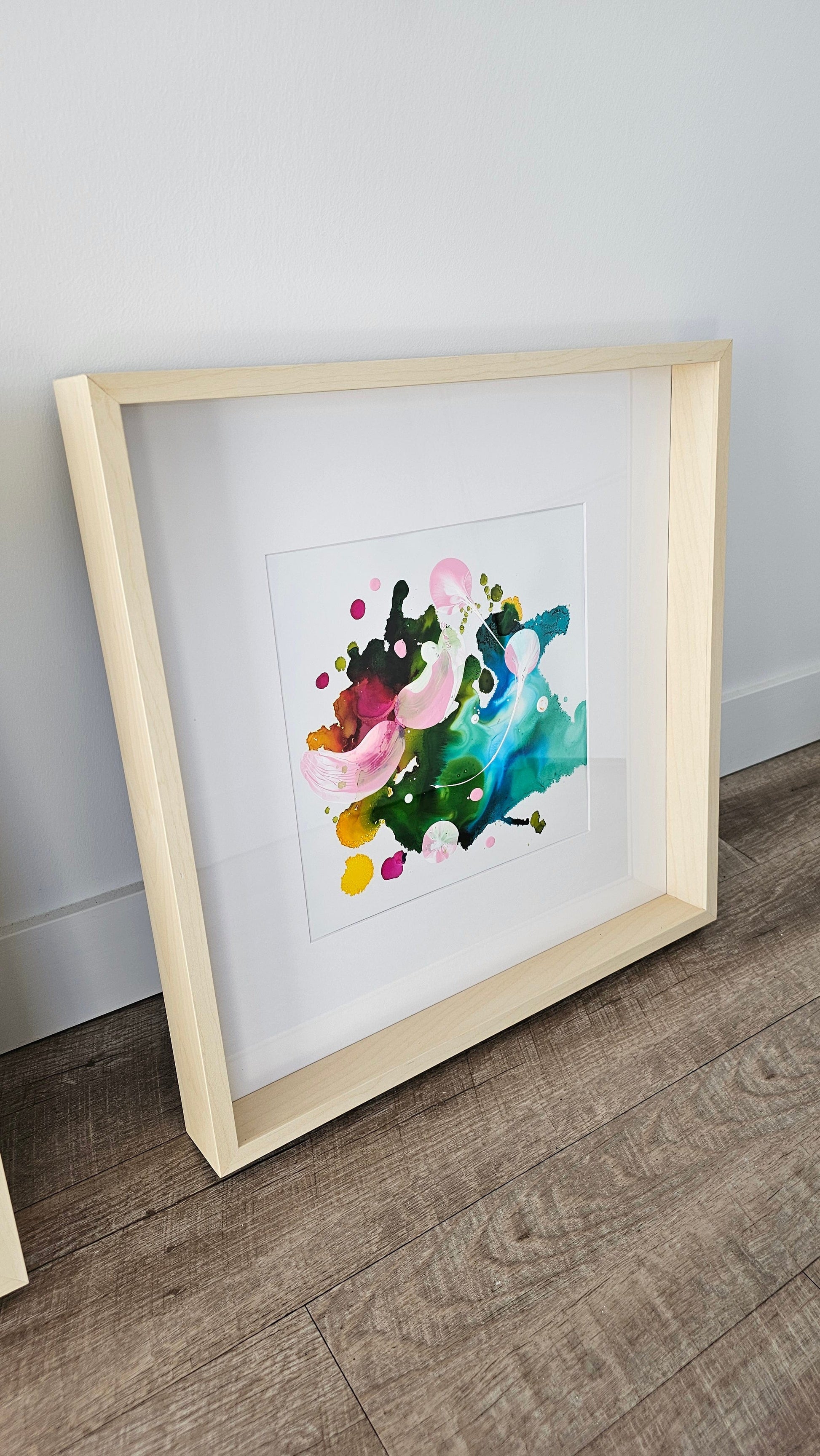 Stéphanie Rivet Oeuvre original - Peinture 12x12 Exploration sur papier 4524