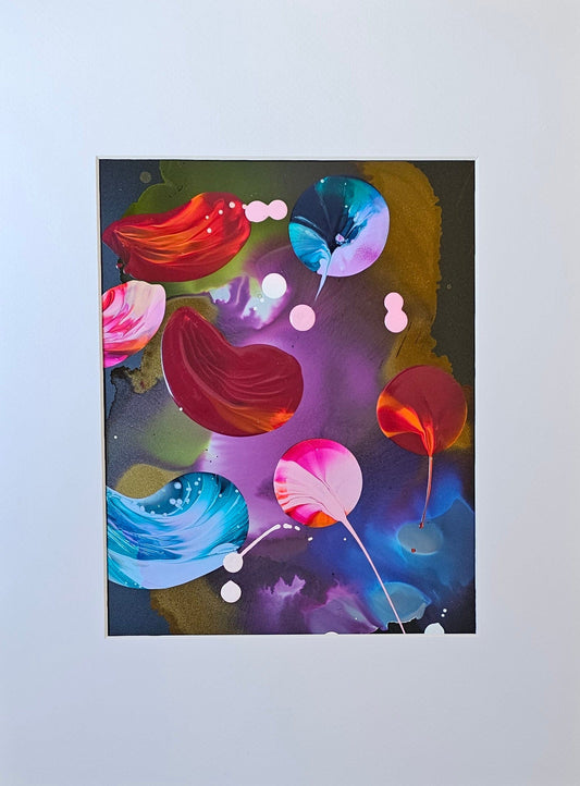 Stéphanie Rivet Oeuvre original - Peinture 10x8 Exploration sur papier 6924
