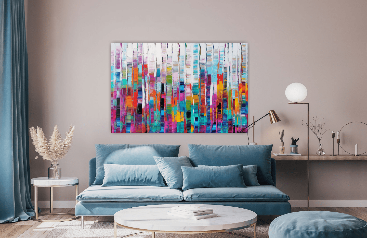 Stéphanie Rivet Oeuvre original - Peinture 40x60 Forêt en automne