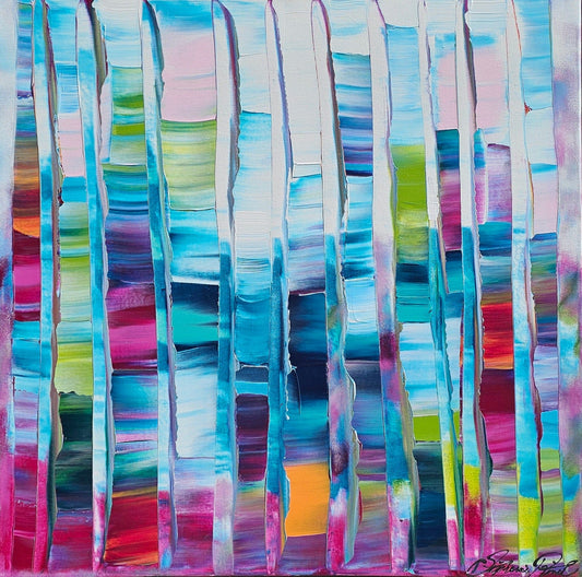 Stéphanie Rivet Oeuvre original - Peinture 24x24 Glowing Again