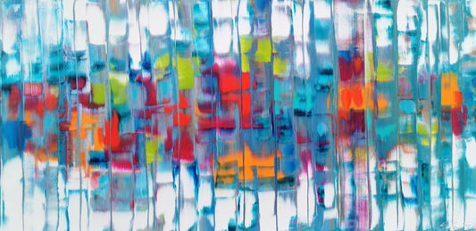 Stéphanie Rivet Oeuvre original - Peinture 30x60 Happy Music